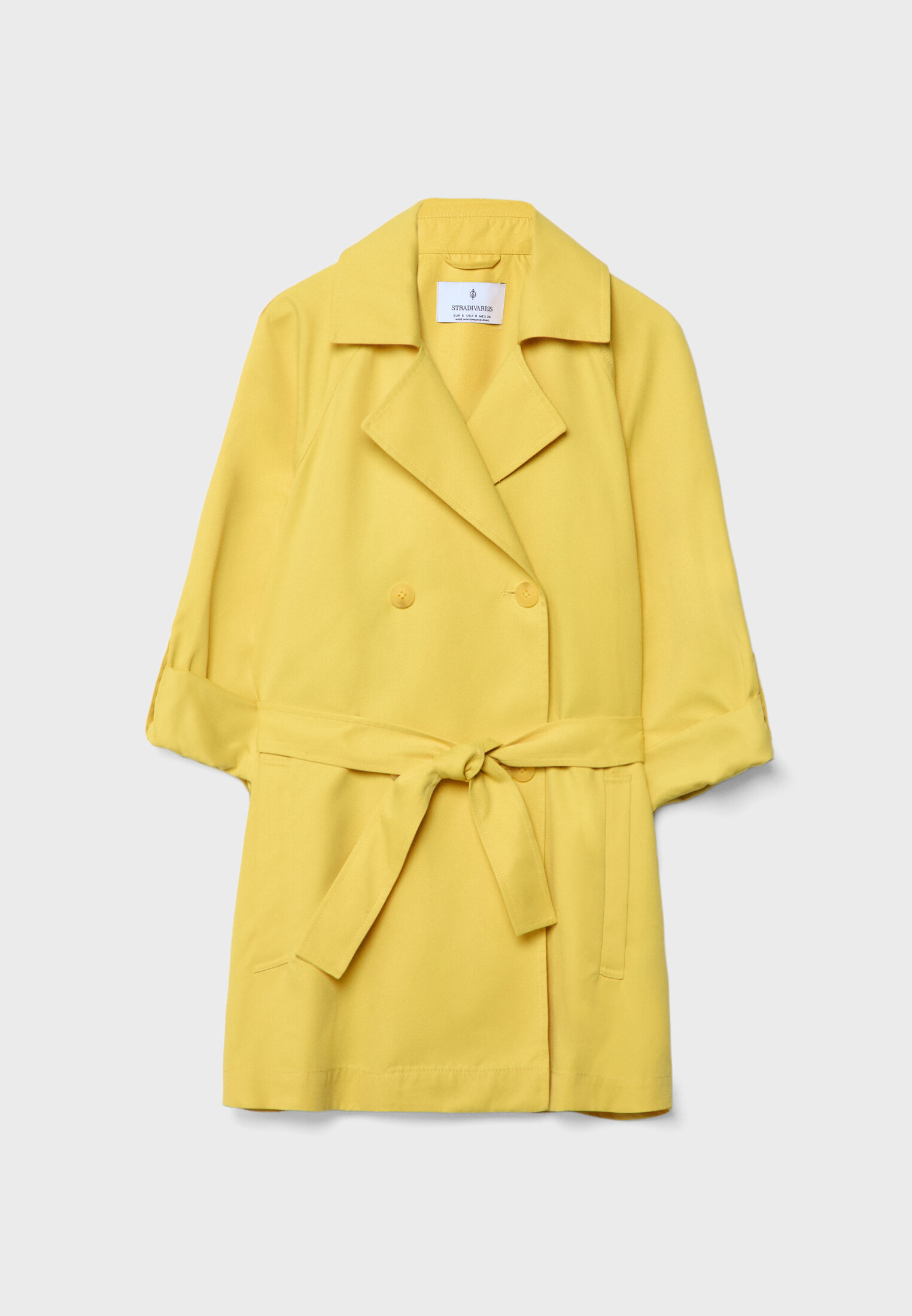 Stradivarius yellow outlet coat