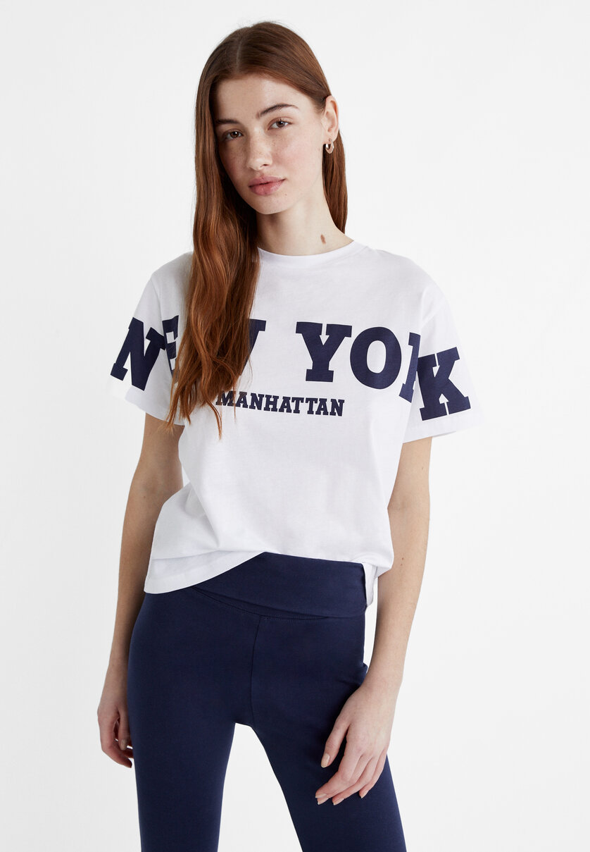 Slogan T-shirt - Women's fashion | Stradivarius United States