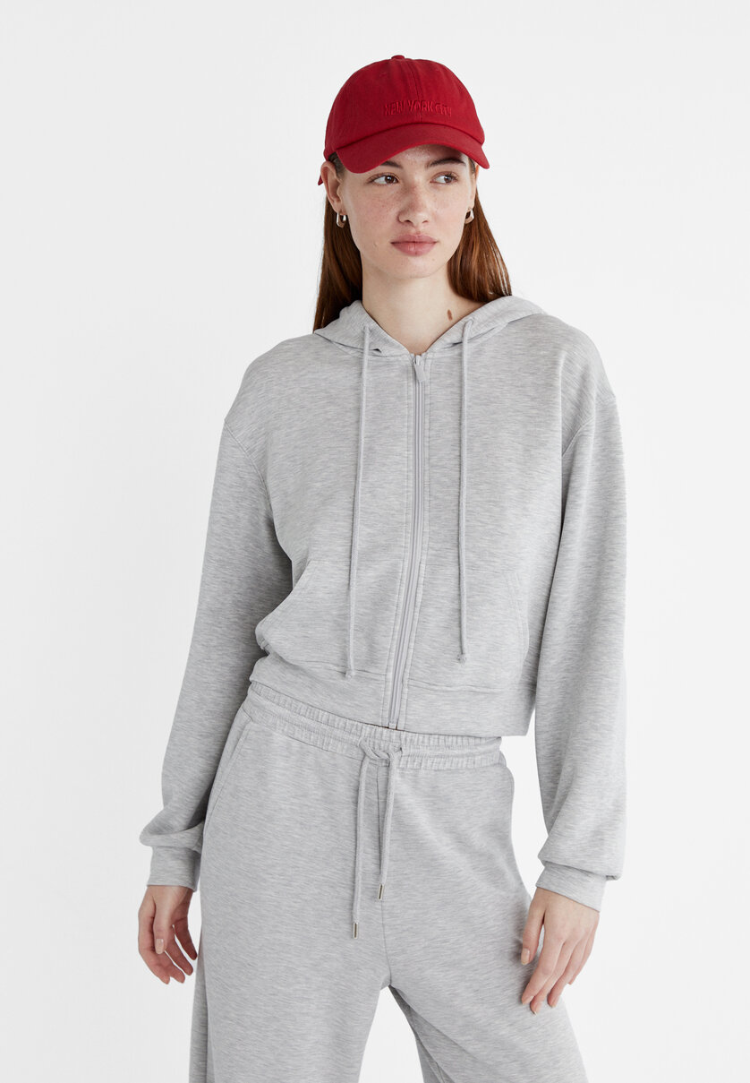 Soft-touch hooded jacket