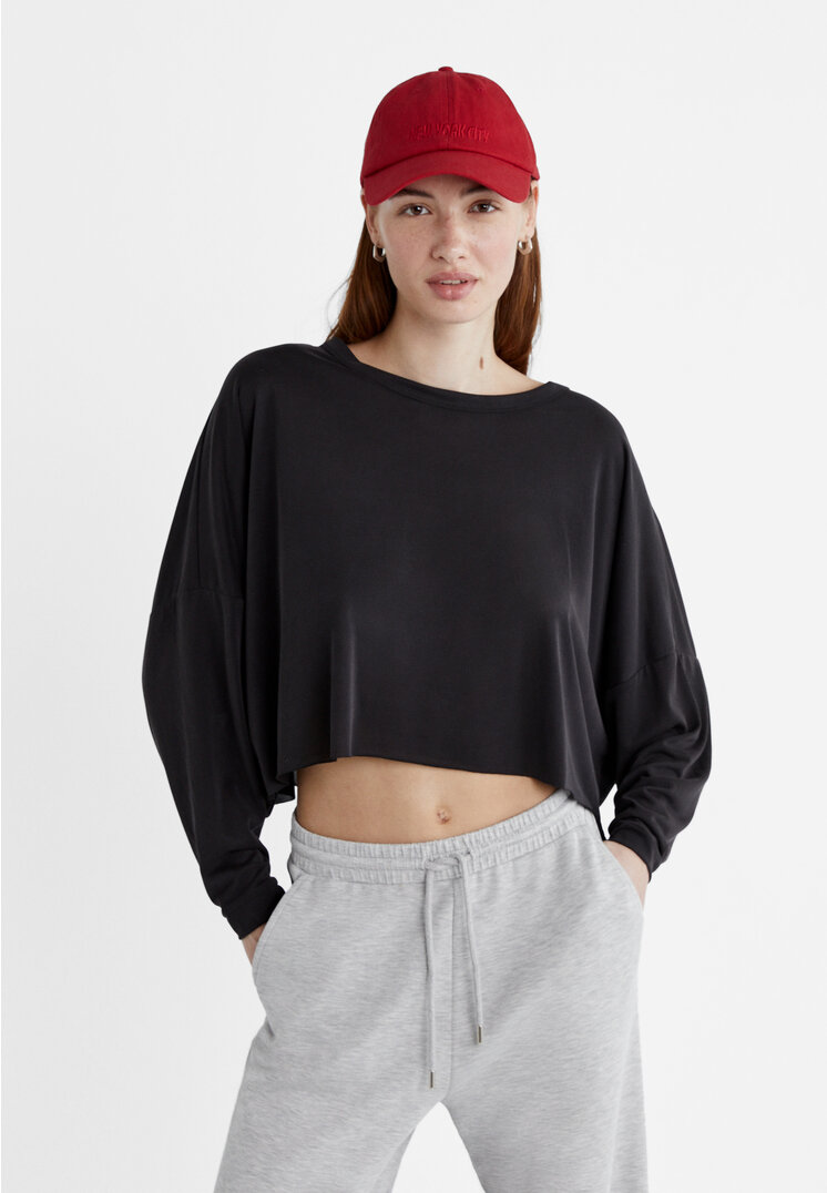 

Stradivarius Weiches Shirt Schwarz XS