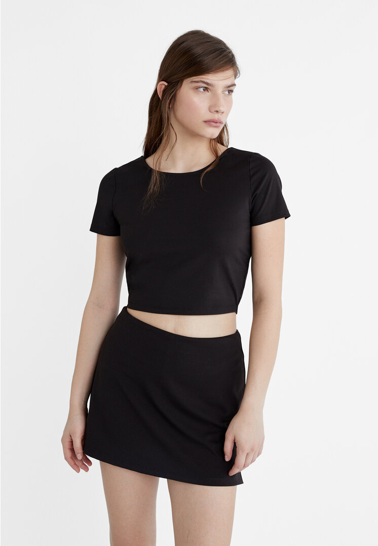

Stradivarius Kurzer Hosenrock Schwarz XS