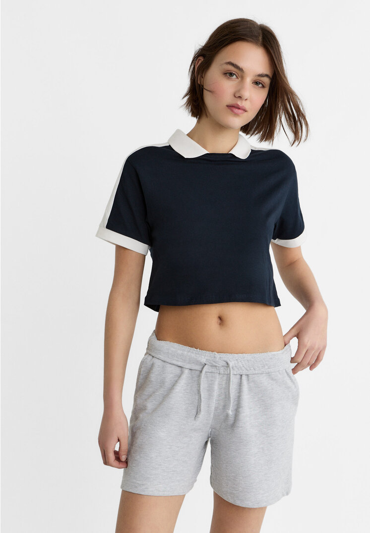 

Stradivarius Swaetbermudas Grau Melange S