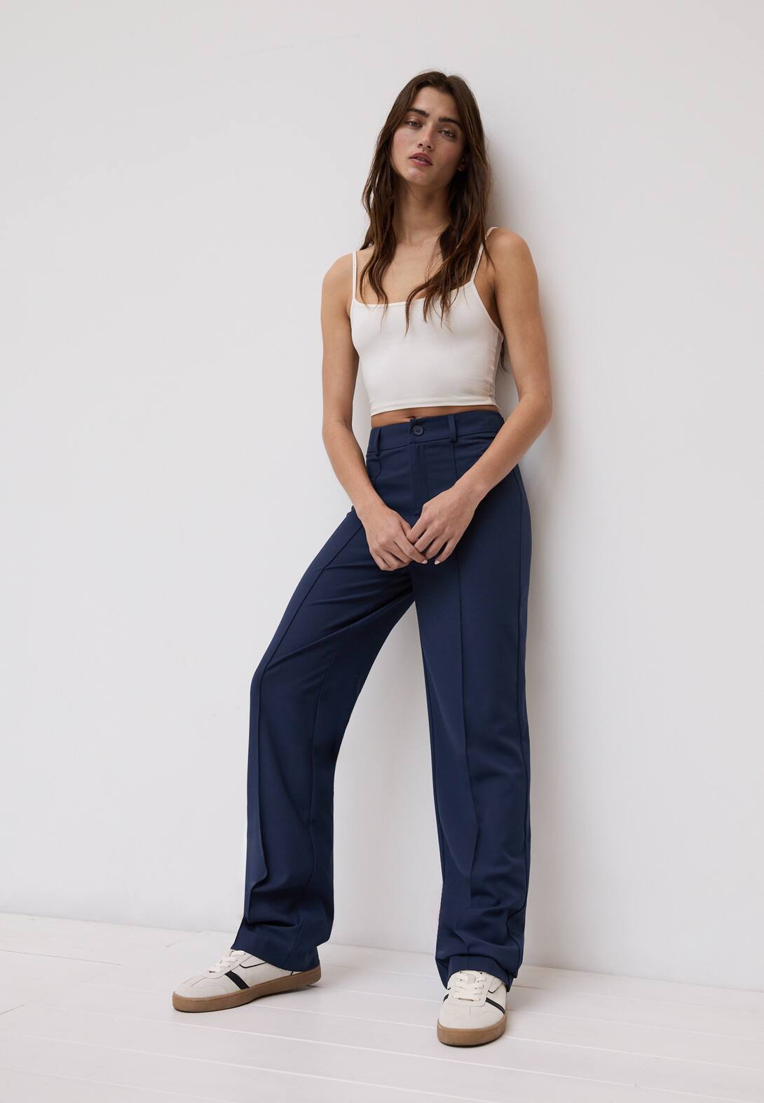 Smart trousers with seam detail