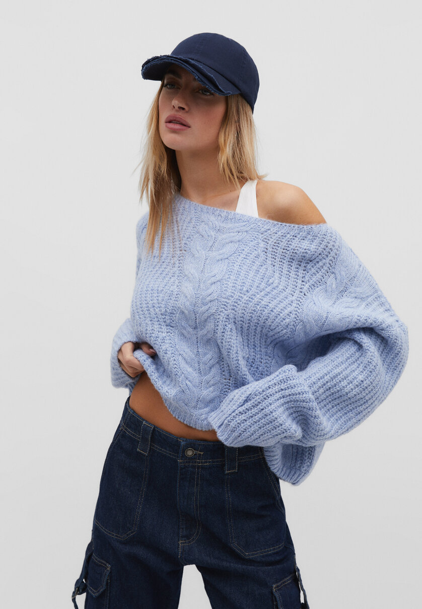 Cable-knit sweater