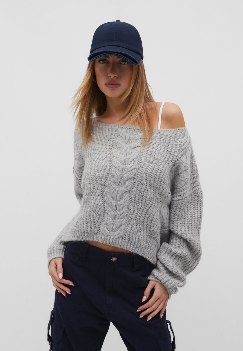 Cable-knit sweater