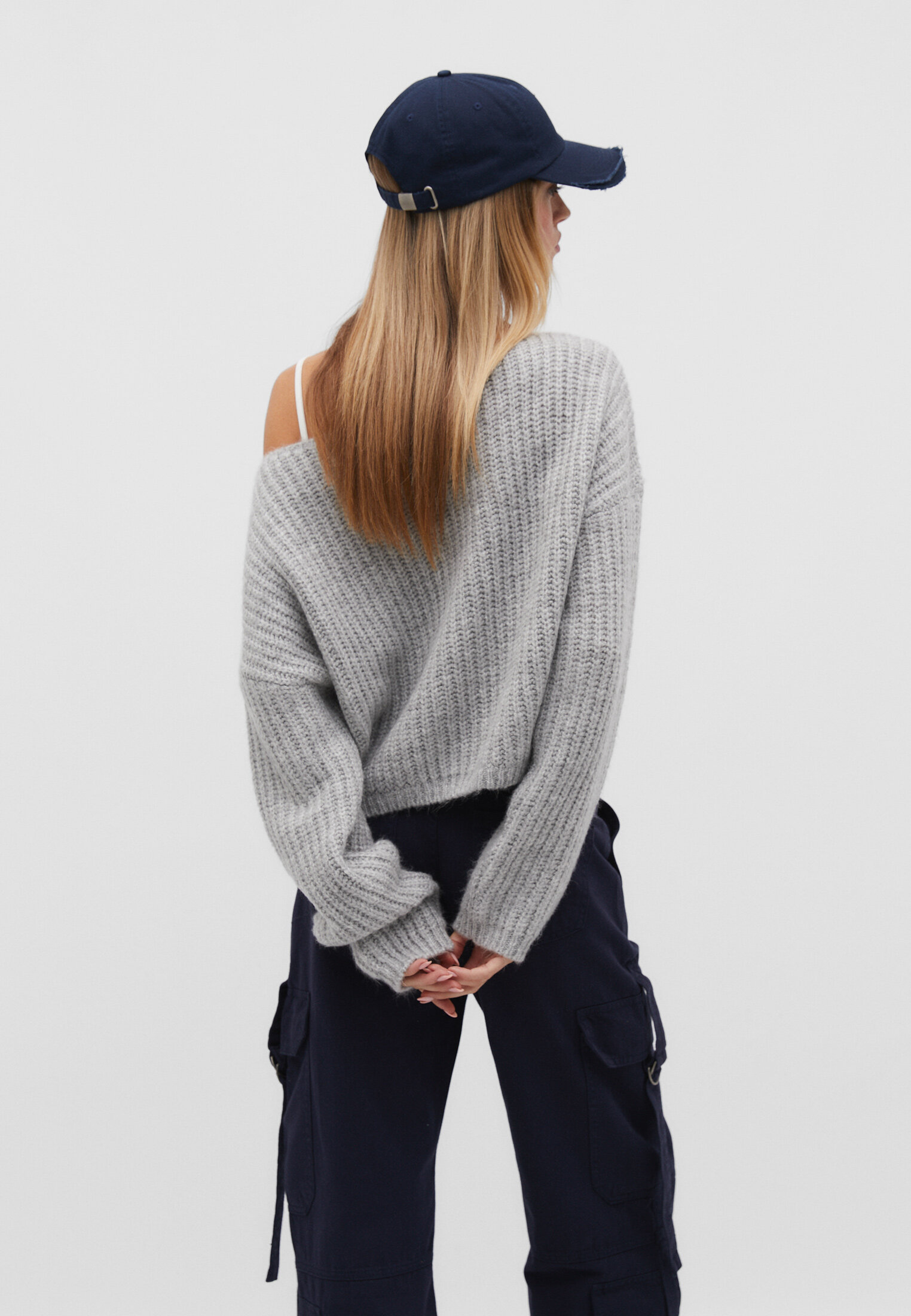 Cable-knit sweater