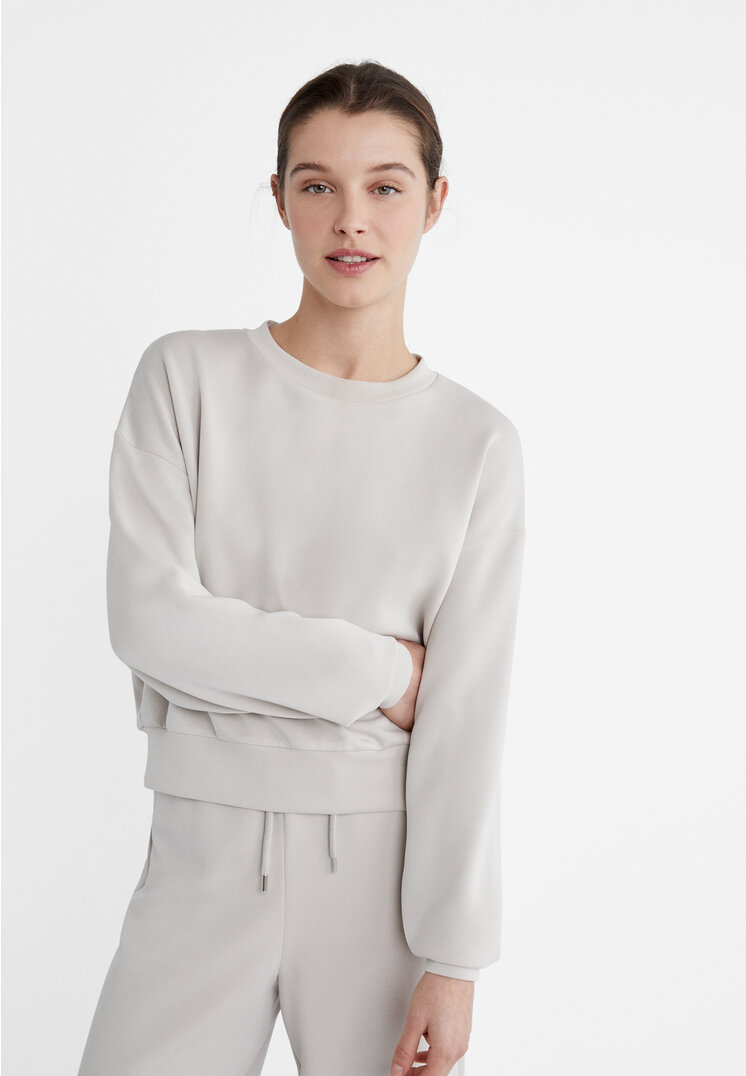 

Stradivarius Weiches Sweatshirt aus Modal Grau L