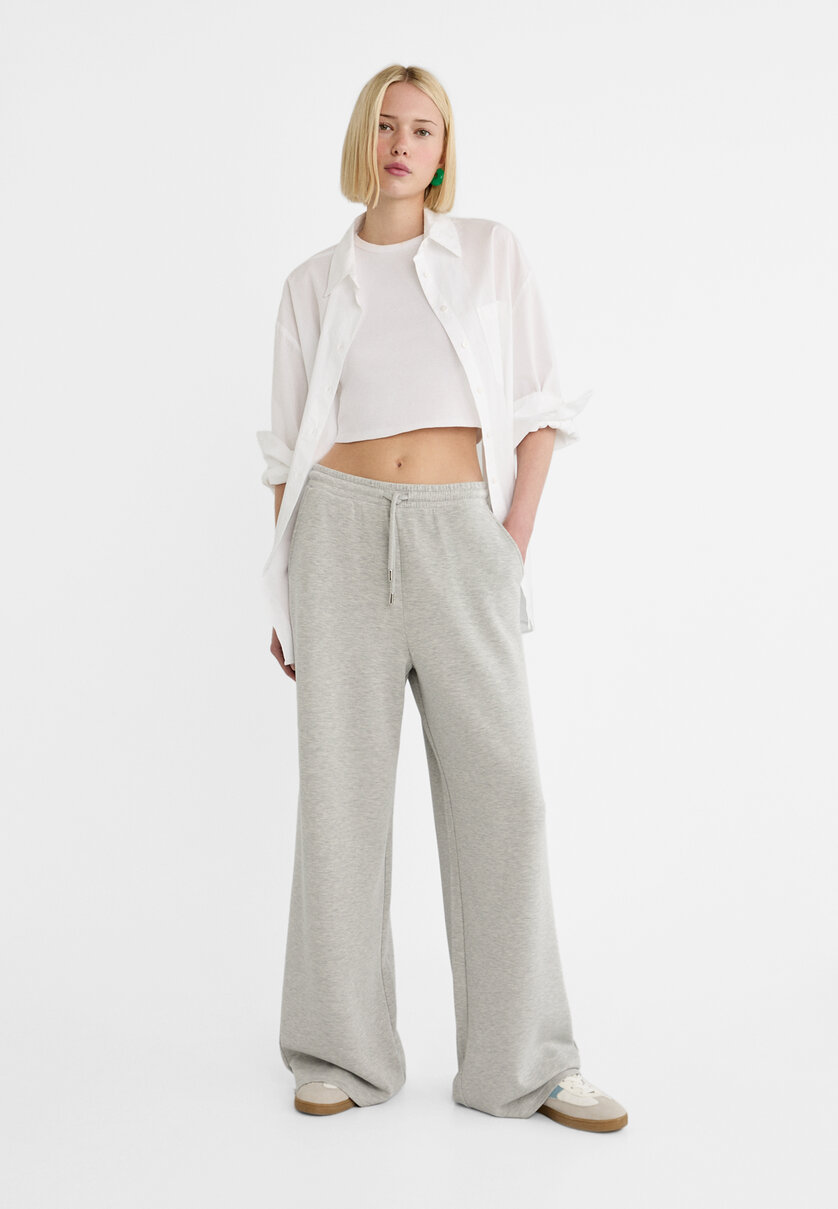 Soft-touch palazzo trousers