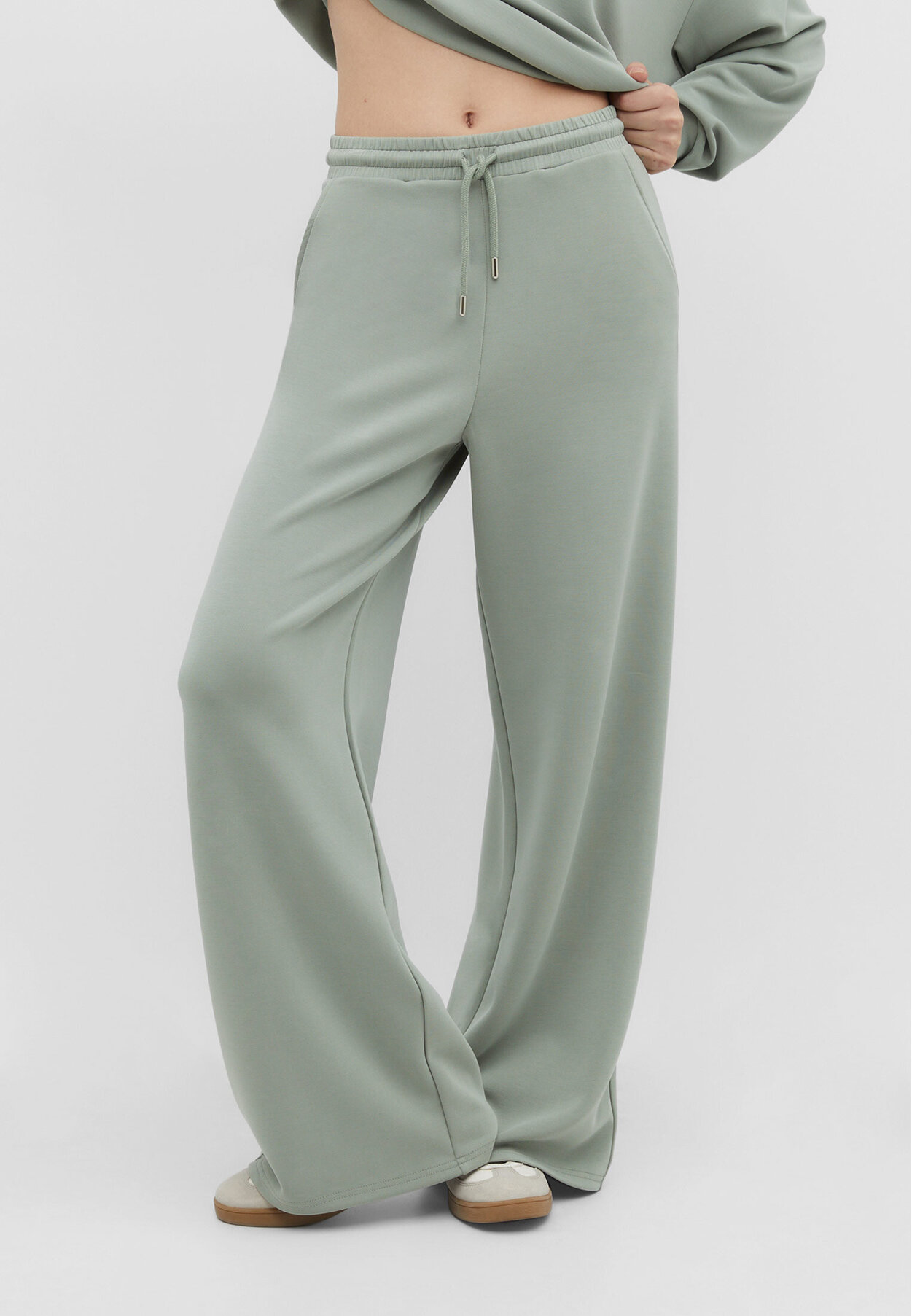 Soft-touch palazzo trousers