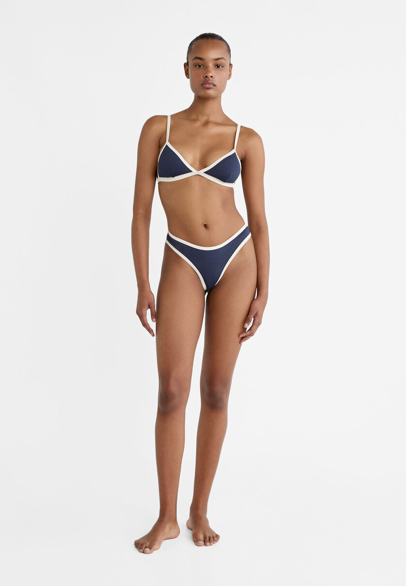 Contrast Brazilian bikini bottoms