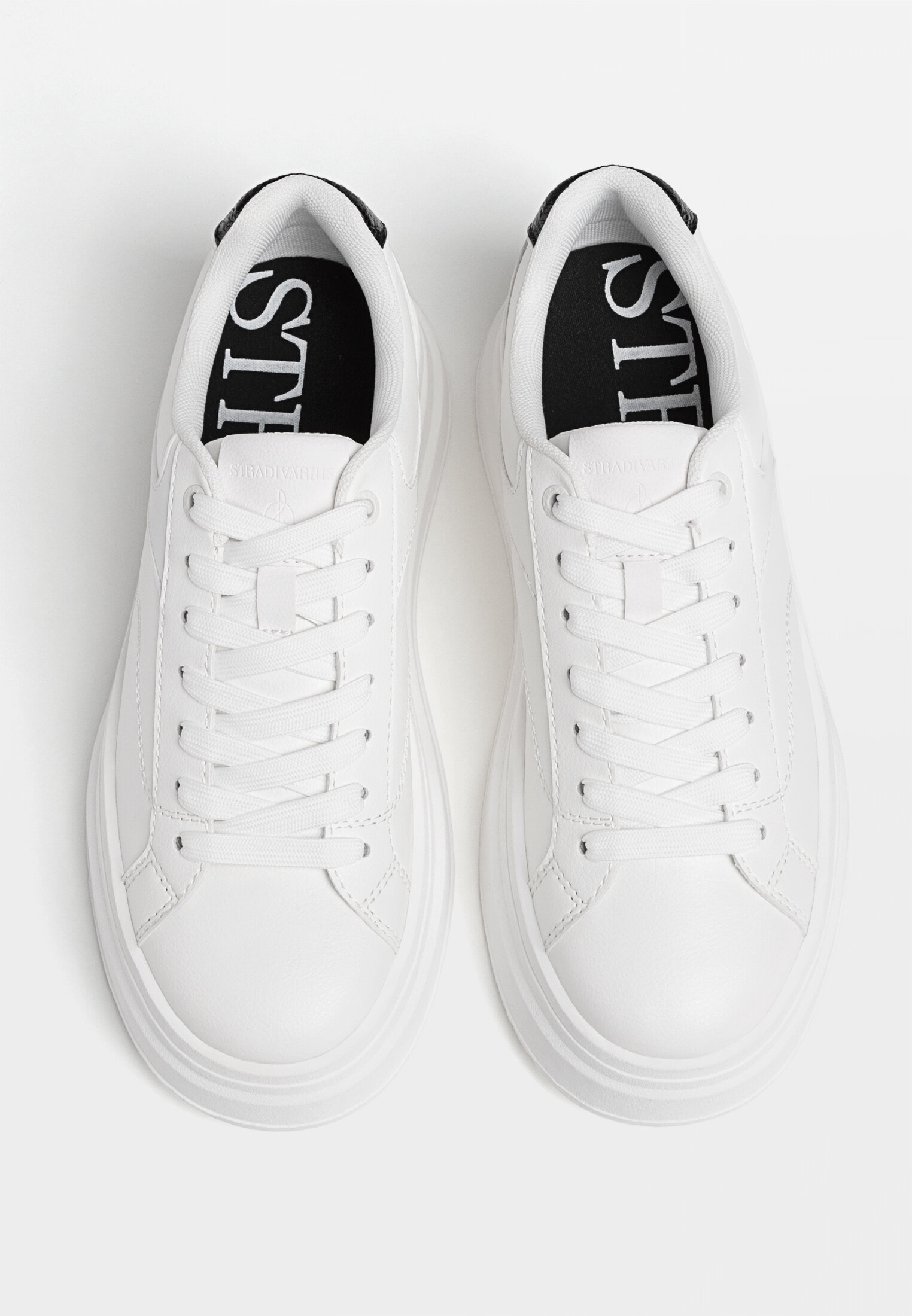 Stradivarius white platform sneakers store