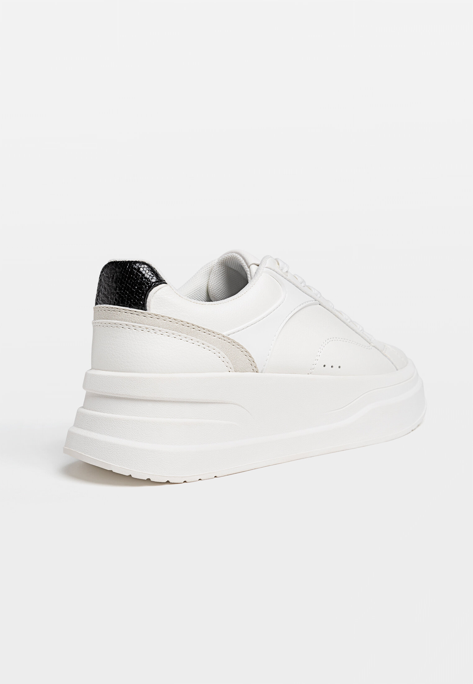 Stradivarius white platform sneakers best sale