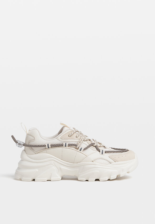 

Stradivarius Damskie buty sportowe ECRU 35