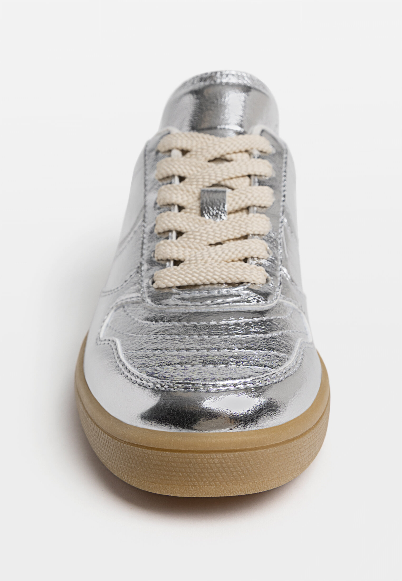 Silver and white trainers clearance