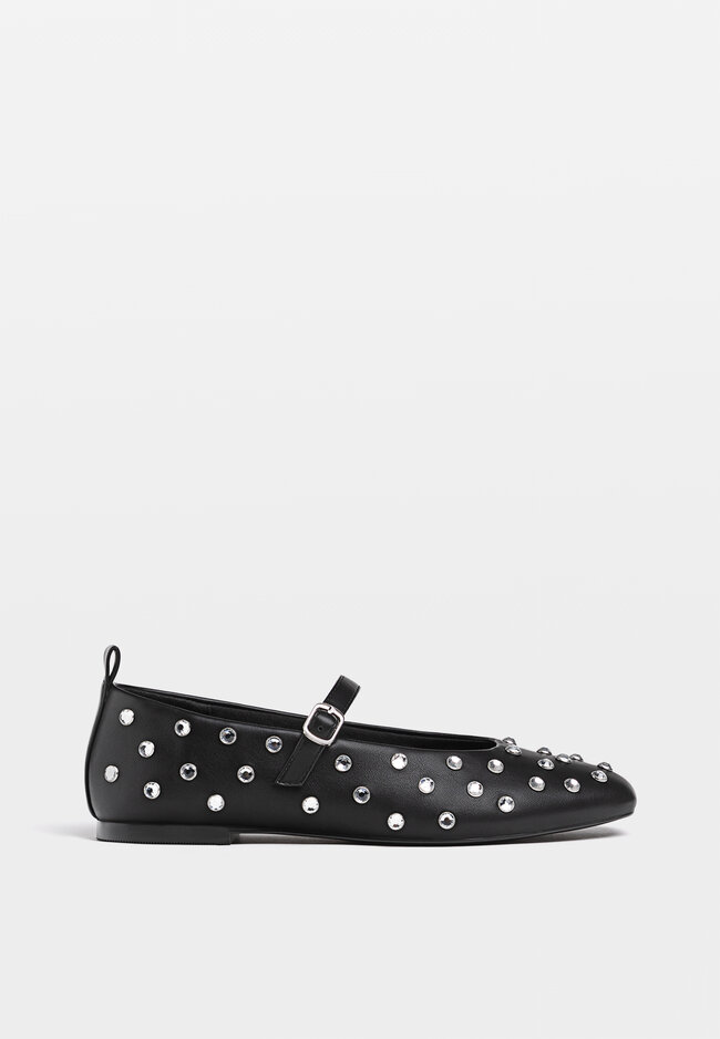 

Stradivarius Ballerinas mit Riemchen und Strass SCHWARZ 38