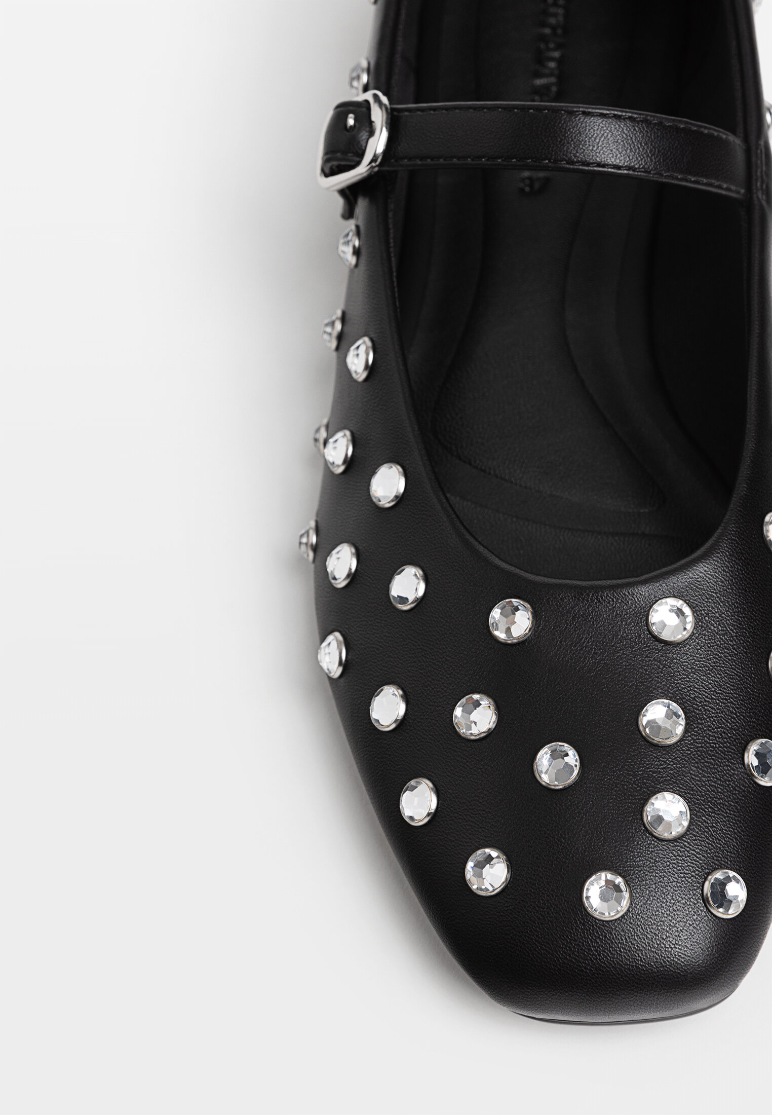 Black ballet flats sale with strap