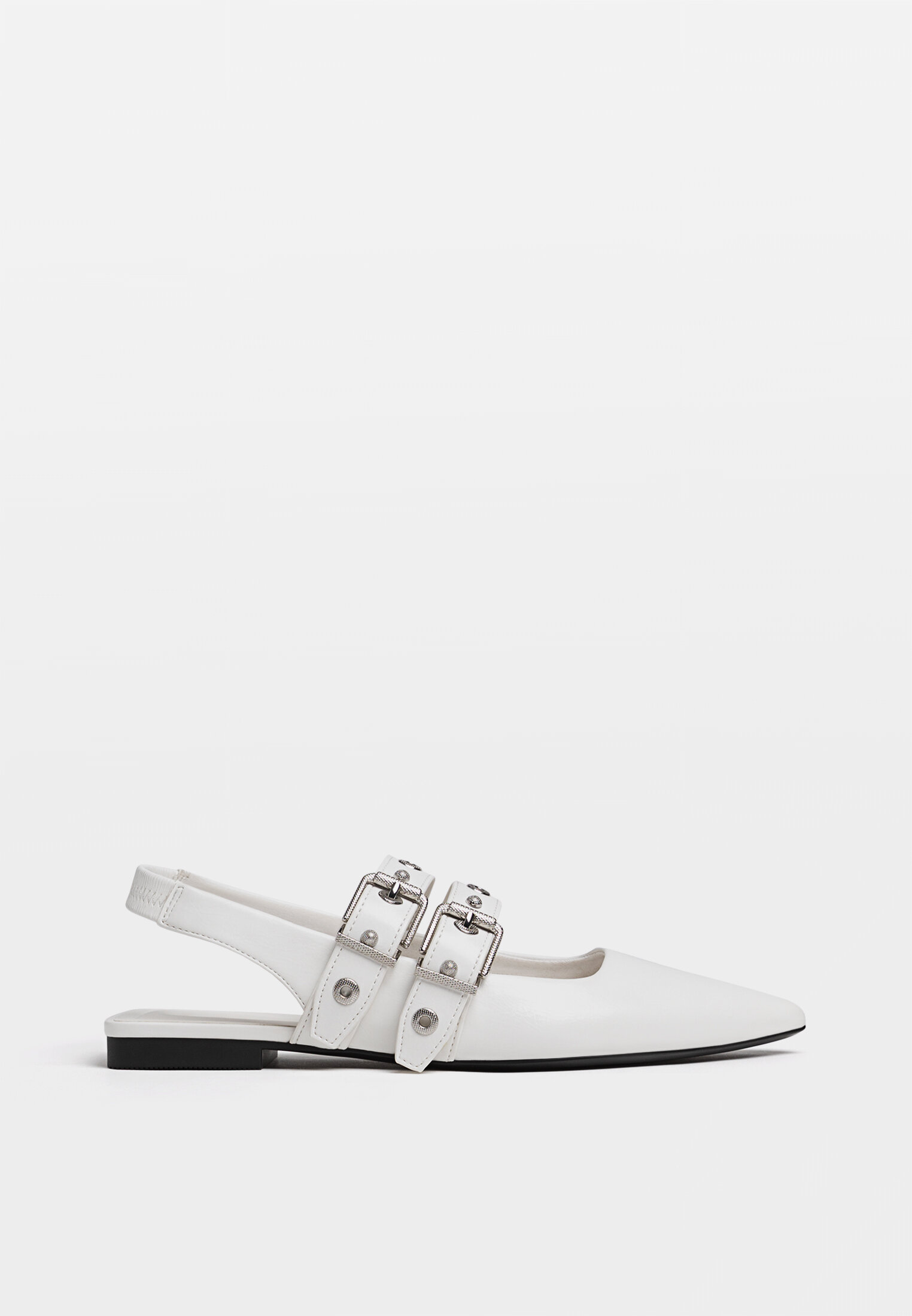 Womens flat on sale buckle shoes