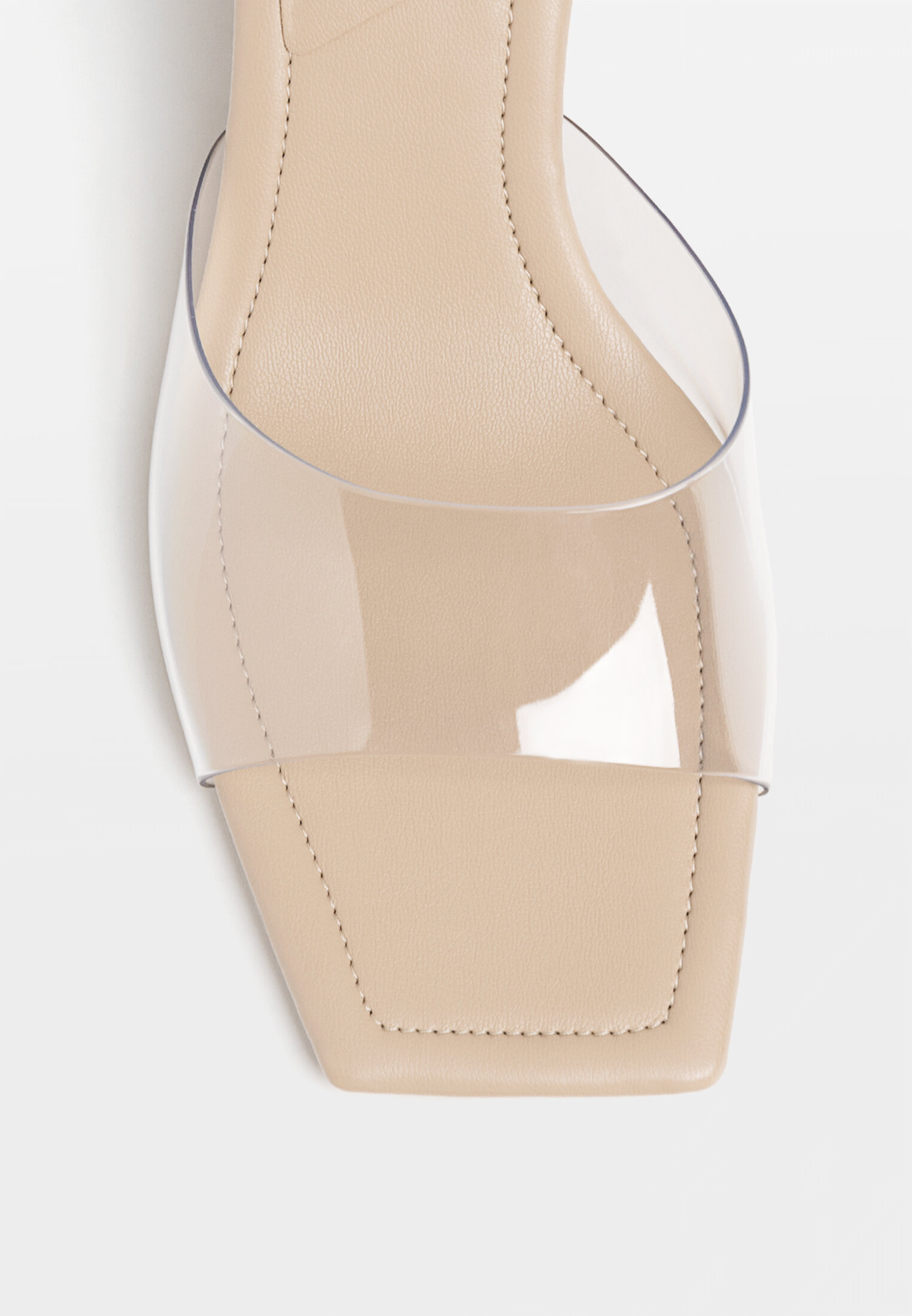 Vinyl high heel sandals
