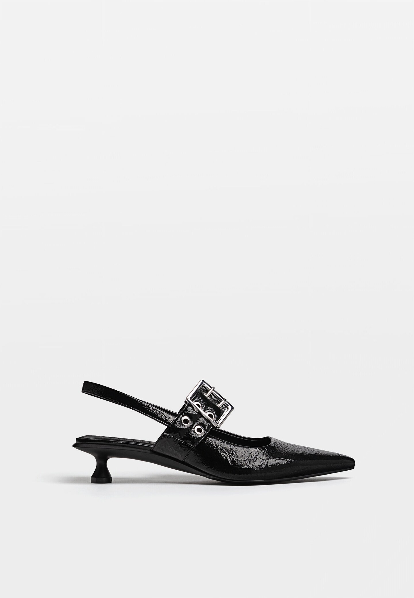 Black heeled buckled shoes - Women's Shoes | Stradivarius United Kingdom