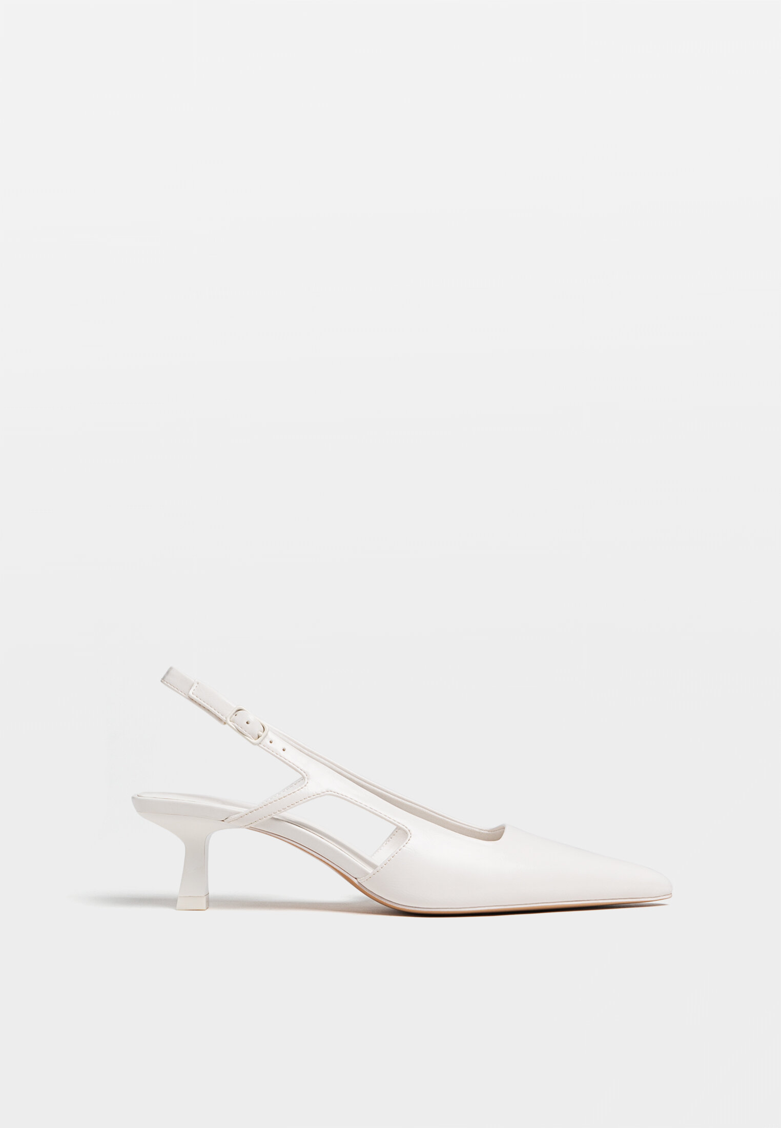 White low heel discount shoes