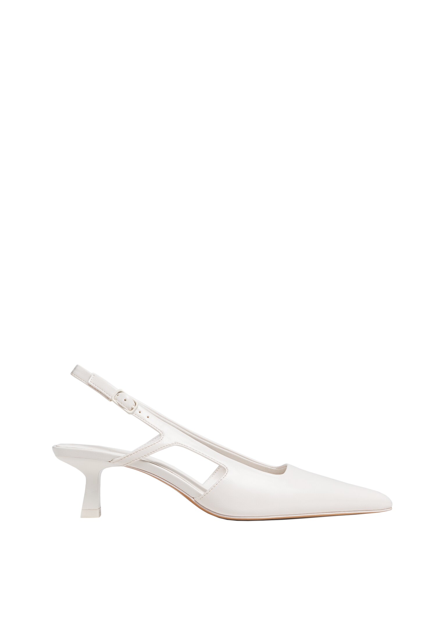 White kitten heel slingback shoes hot sale