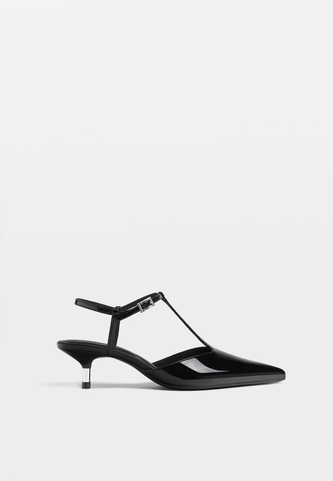 

Stradivarius Absatzschuhe mit Überfußriemen SCHWARZ 39