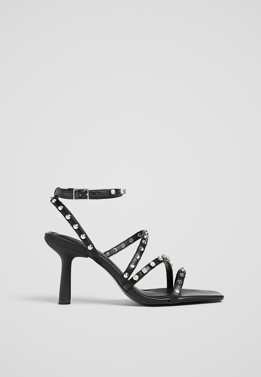 Embellished high heel sandals Women s fashion Stradivarius