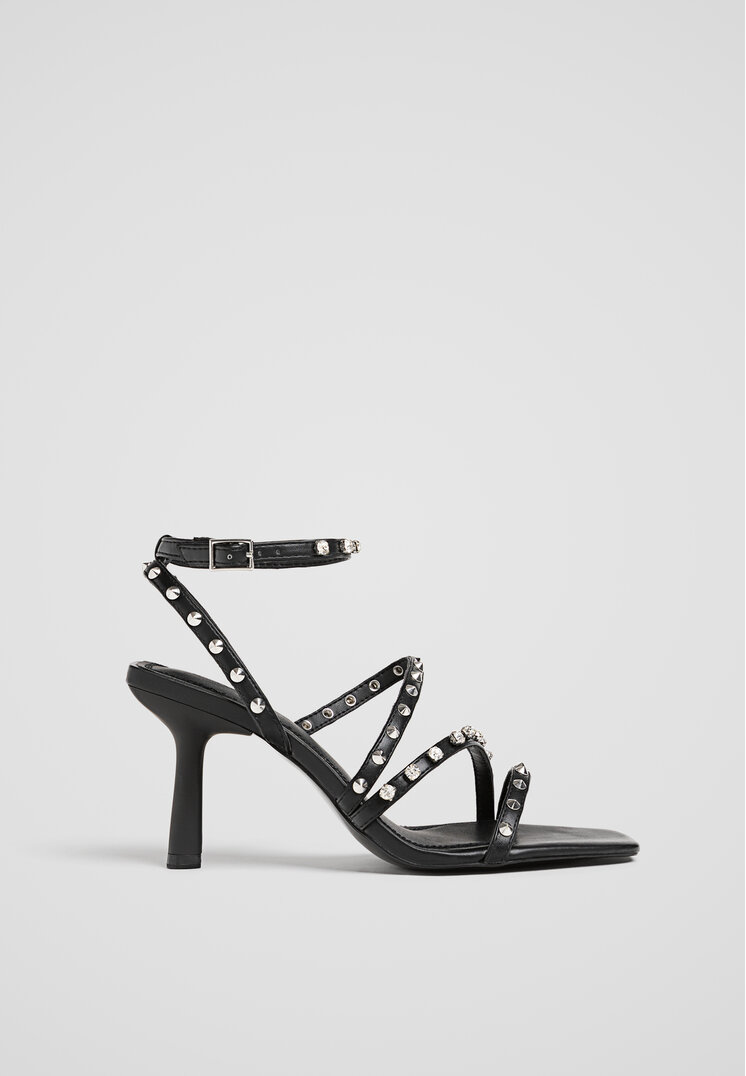 Embellished high heel sandals Women s fashion Stradivarius Canada