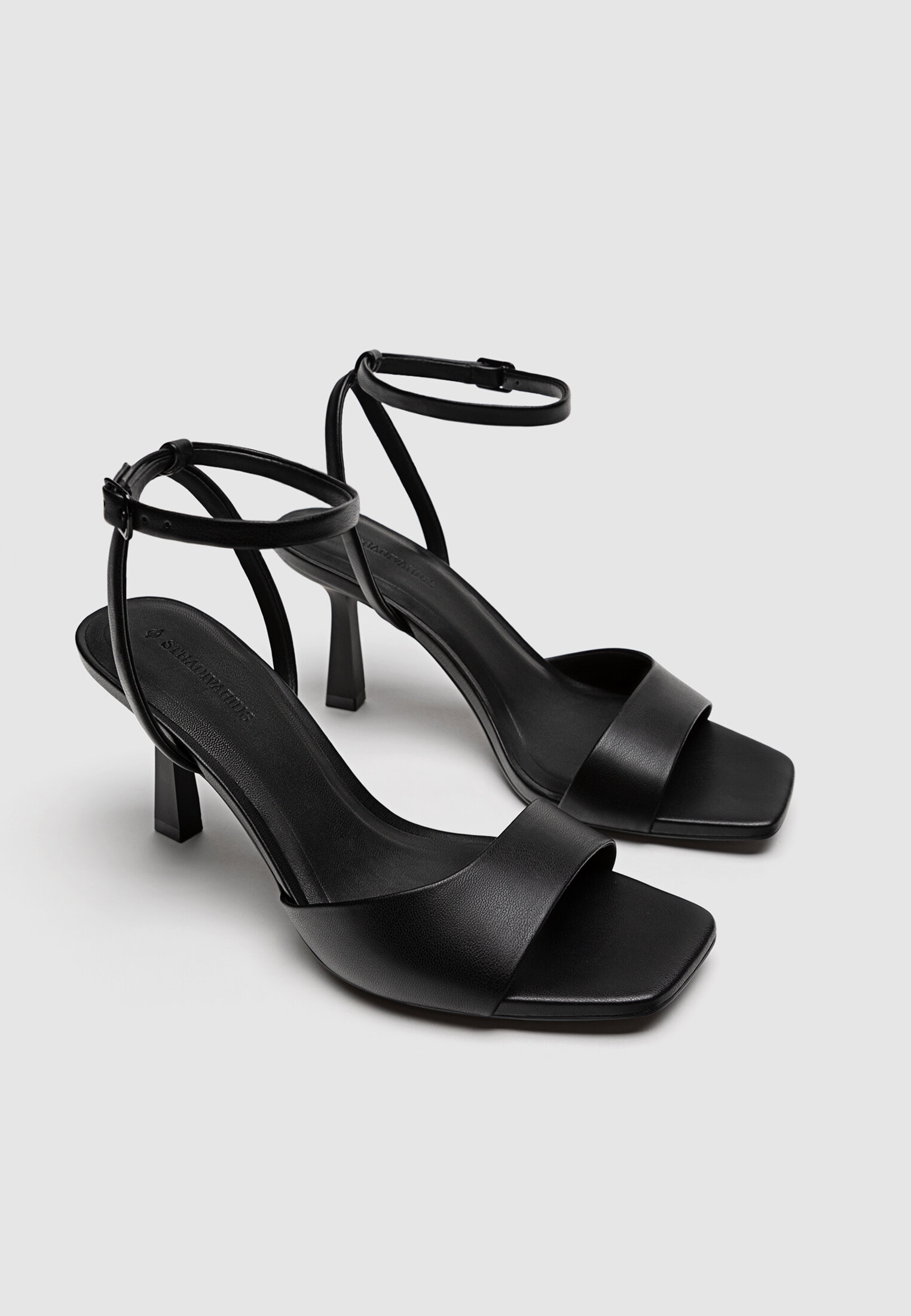 High heel sandals with padded strap