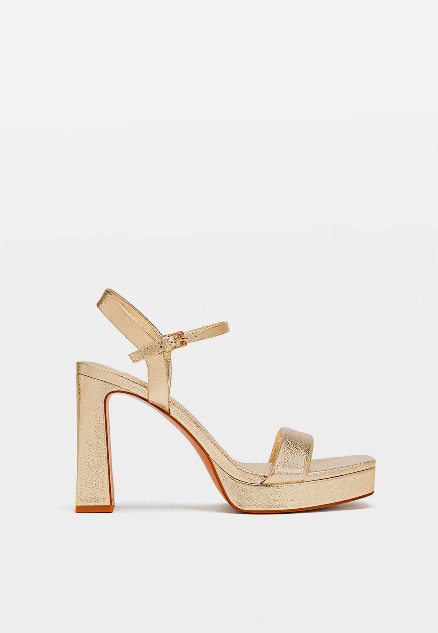 Gold high heel sales platform sandals