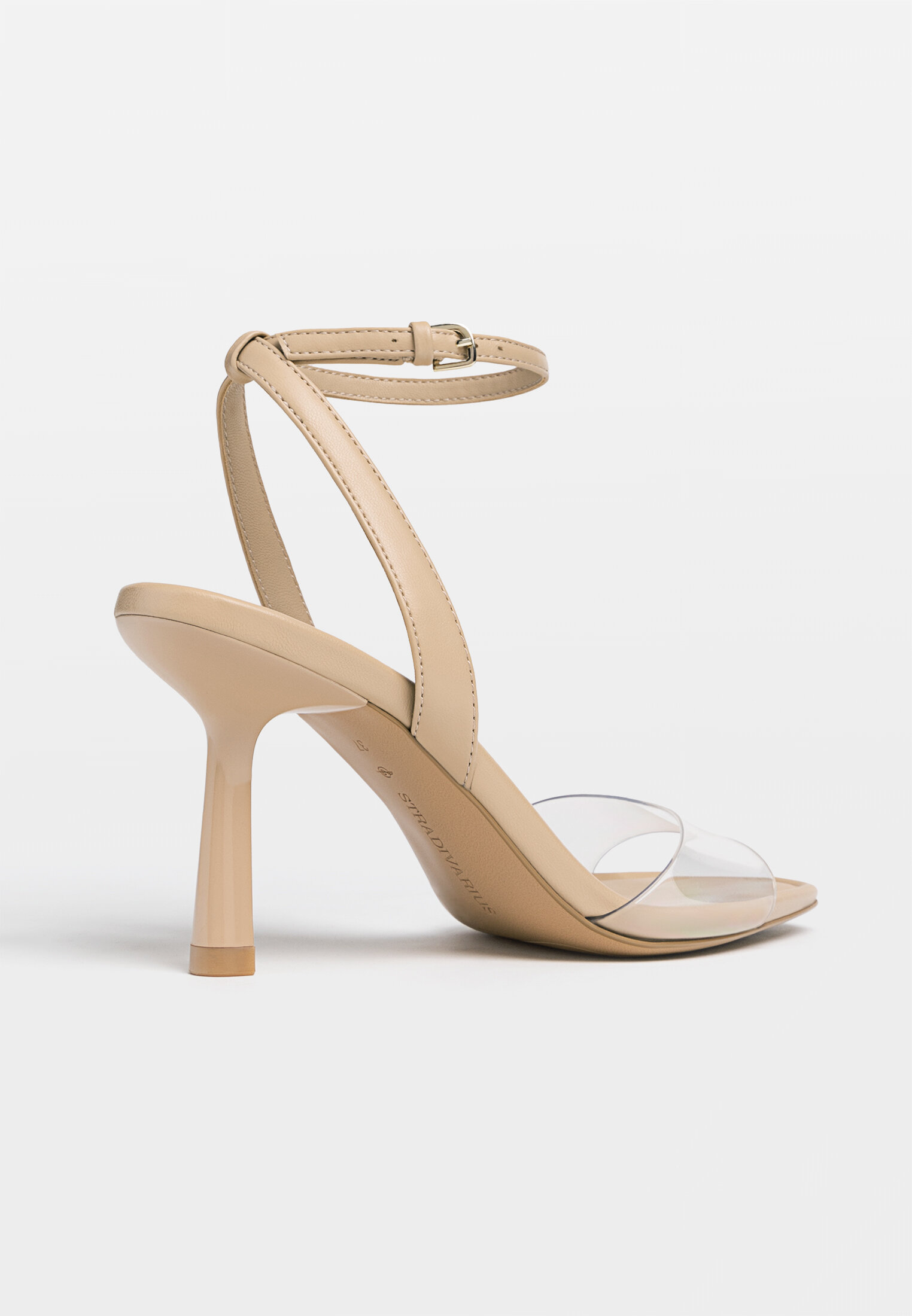 Stiletto heel vinyl sandals