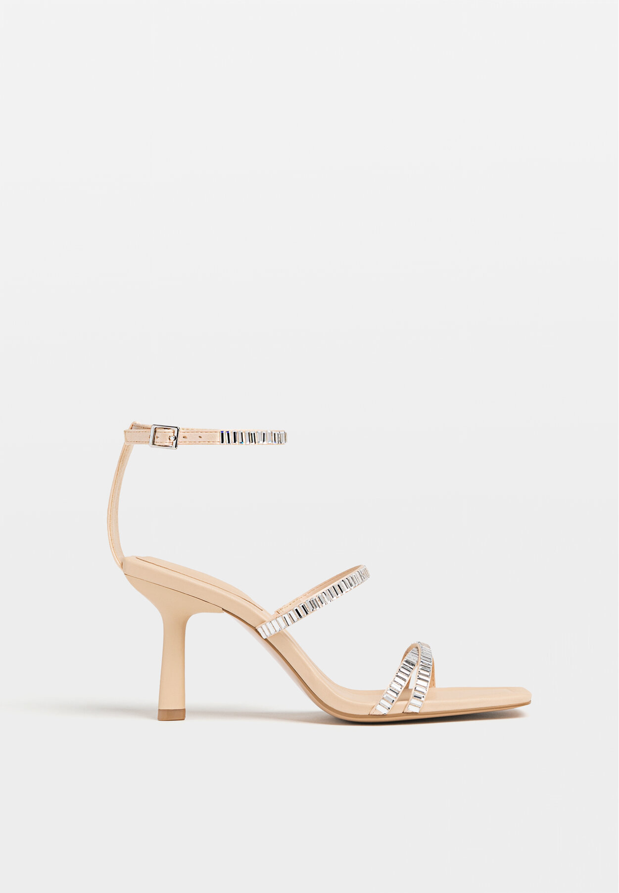 Sandalias plateadas stradivarius sales