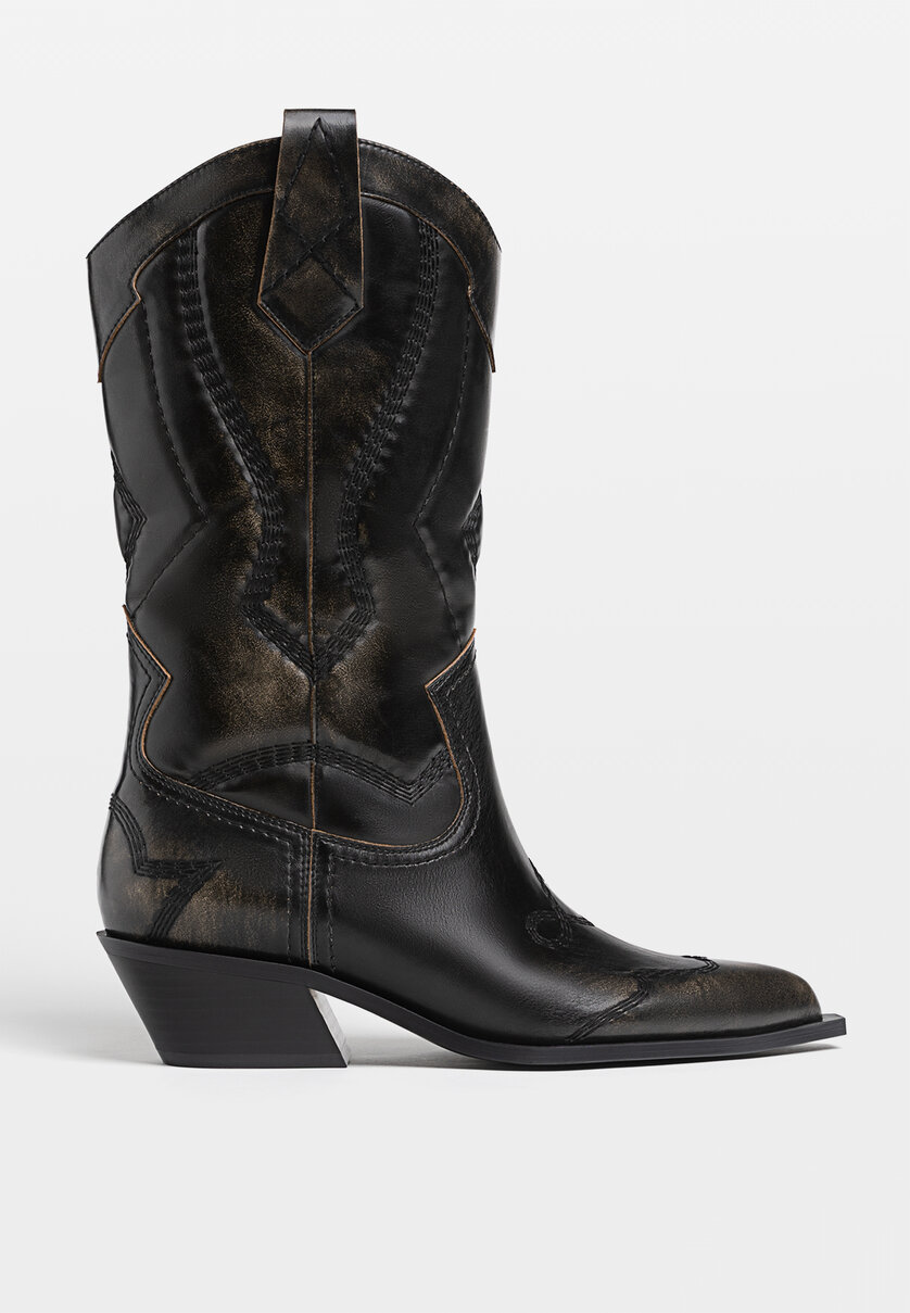 Haru flat cheap cowboy boot