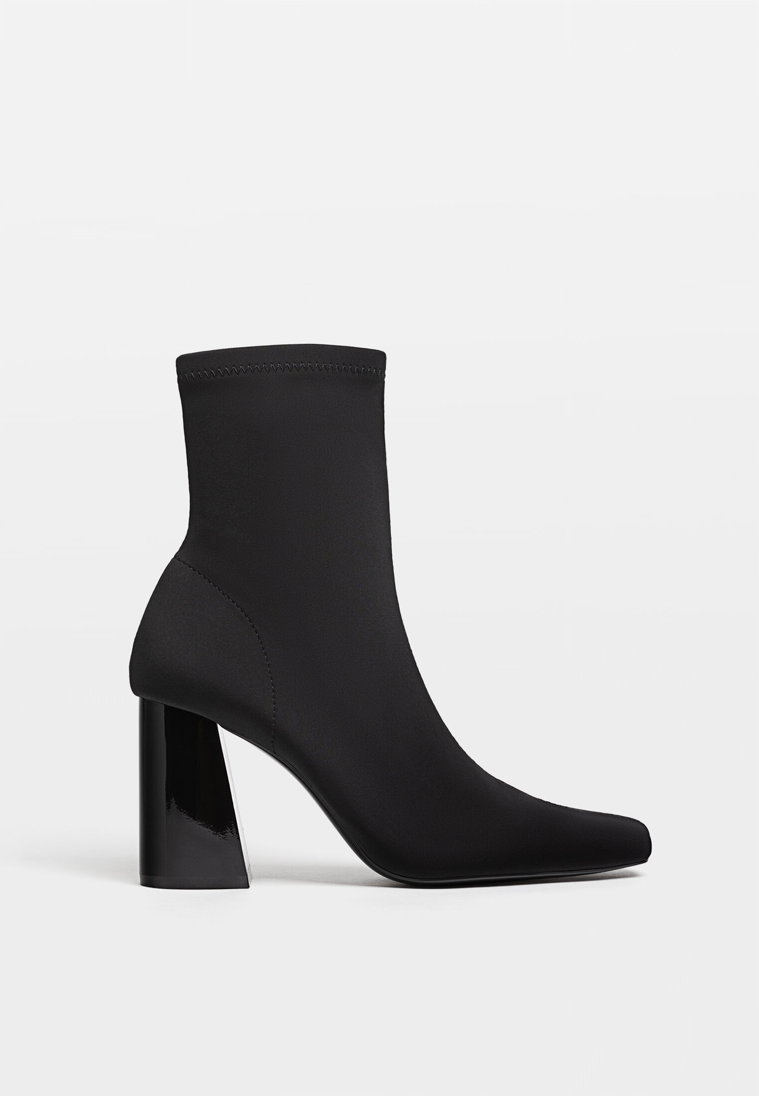 Fabric high heel sales ankle boots