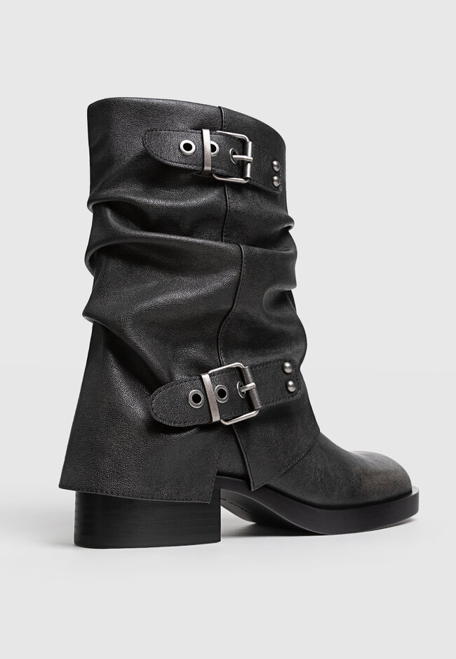 Slouchy biker boots on sale