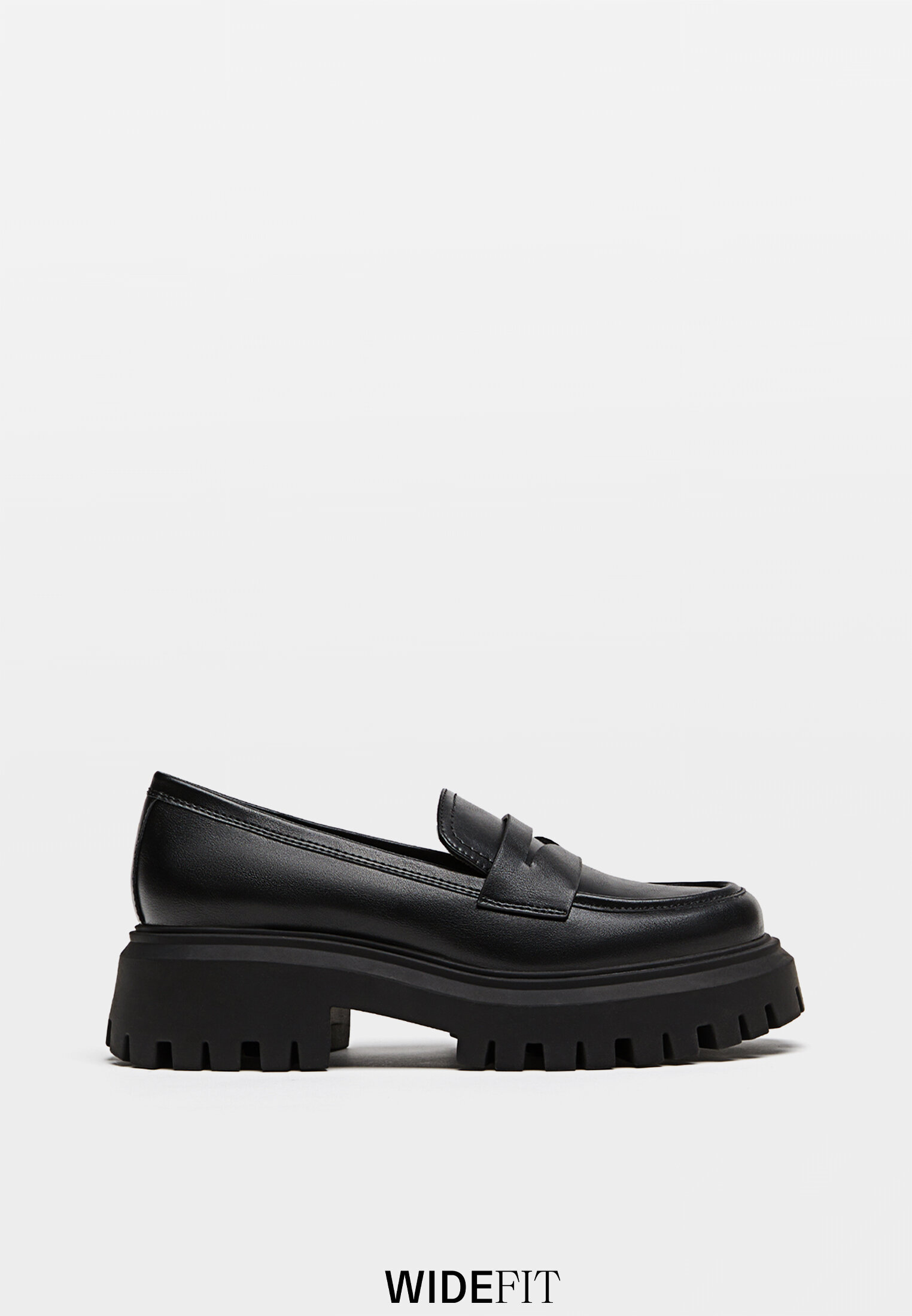 Black discount platform loafers