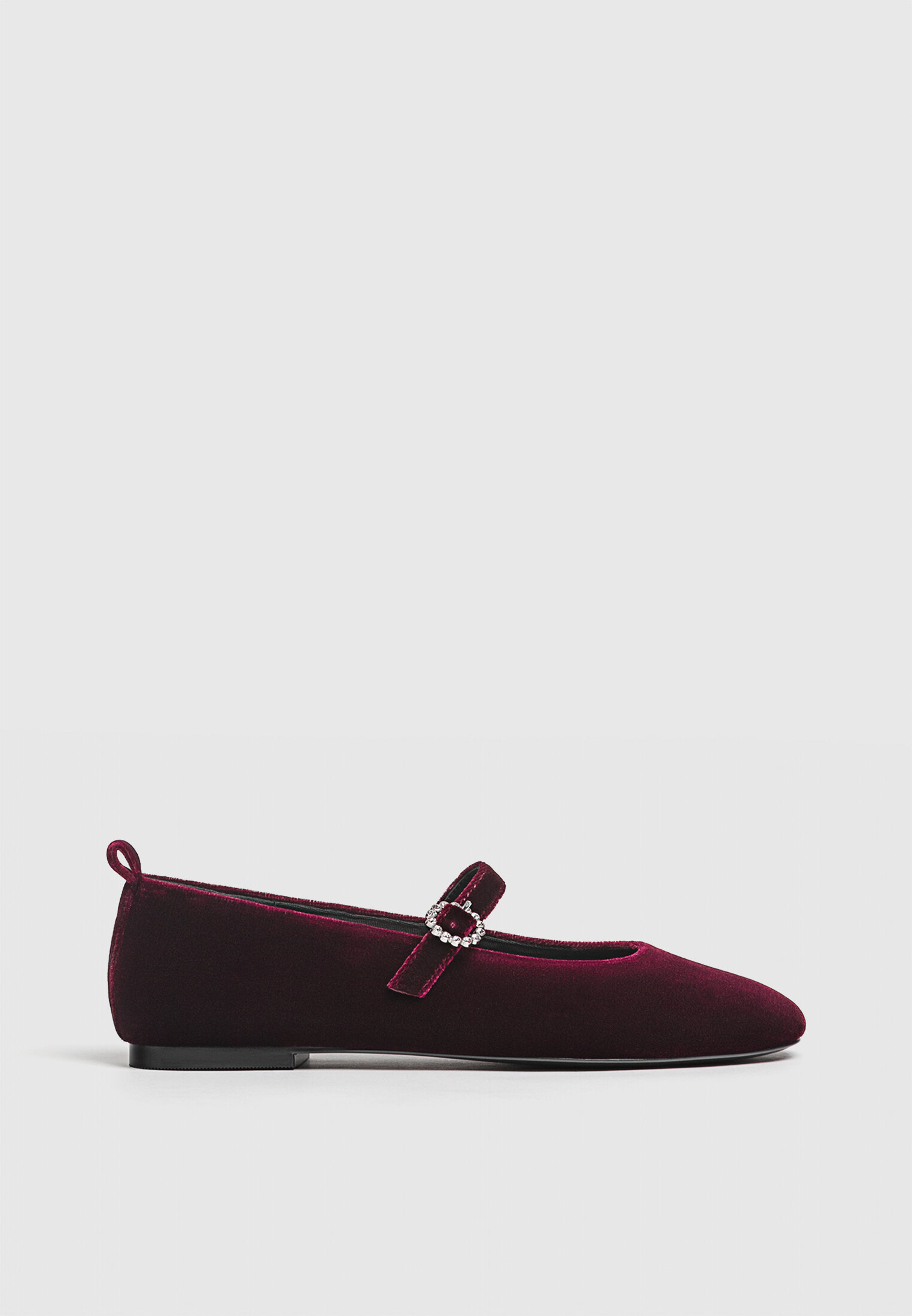 Velvet ballet flats Women s null Stradivarius Luxembourg