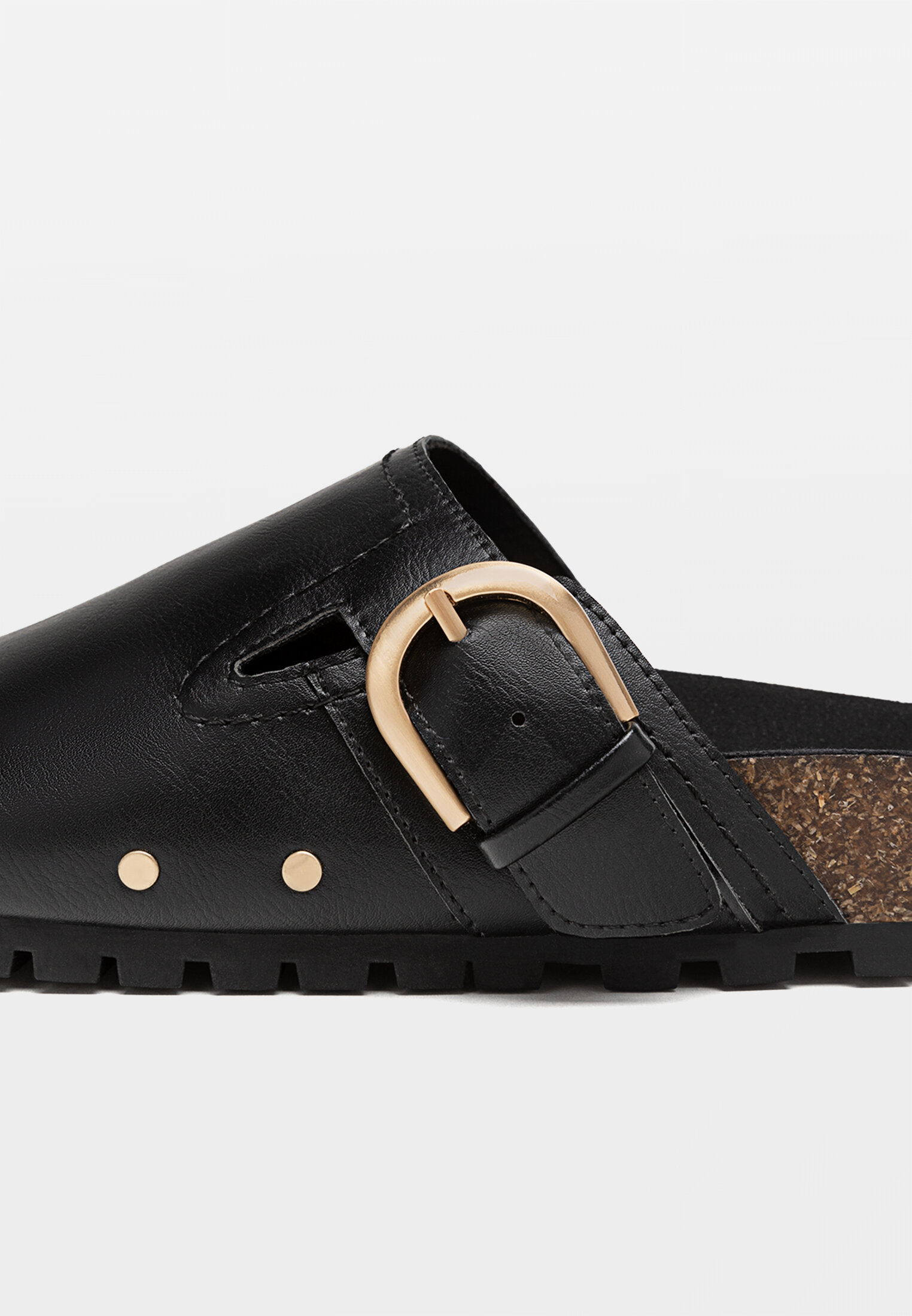 Black clogs with buckle details Women s fashion Stradivarius