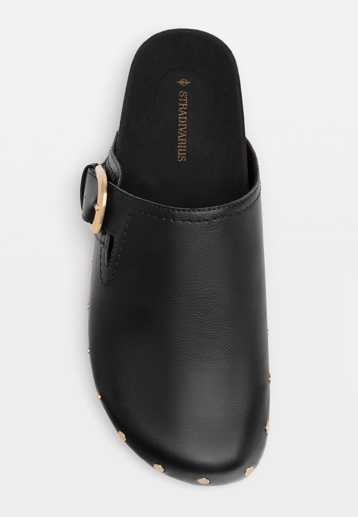 Black clogs with buckle sales