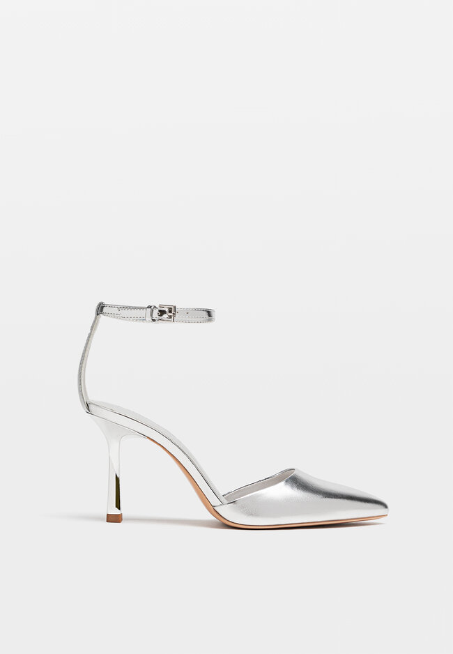

Stradivarius Pumps mit Knöchelriemchen SILBER 36