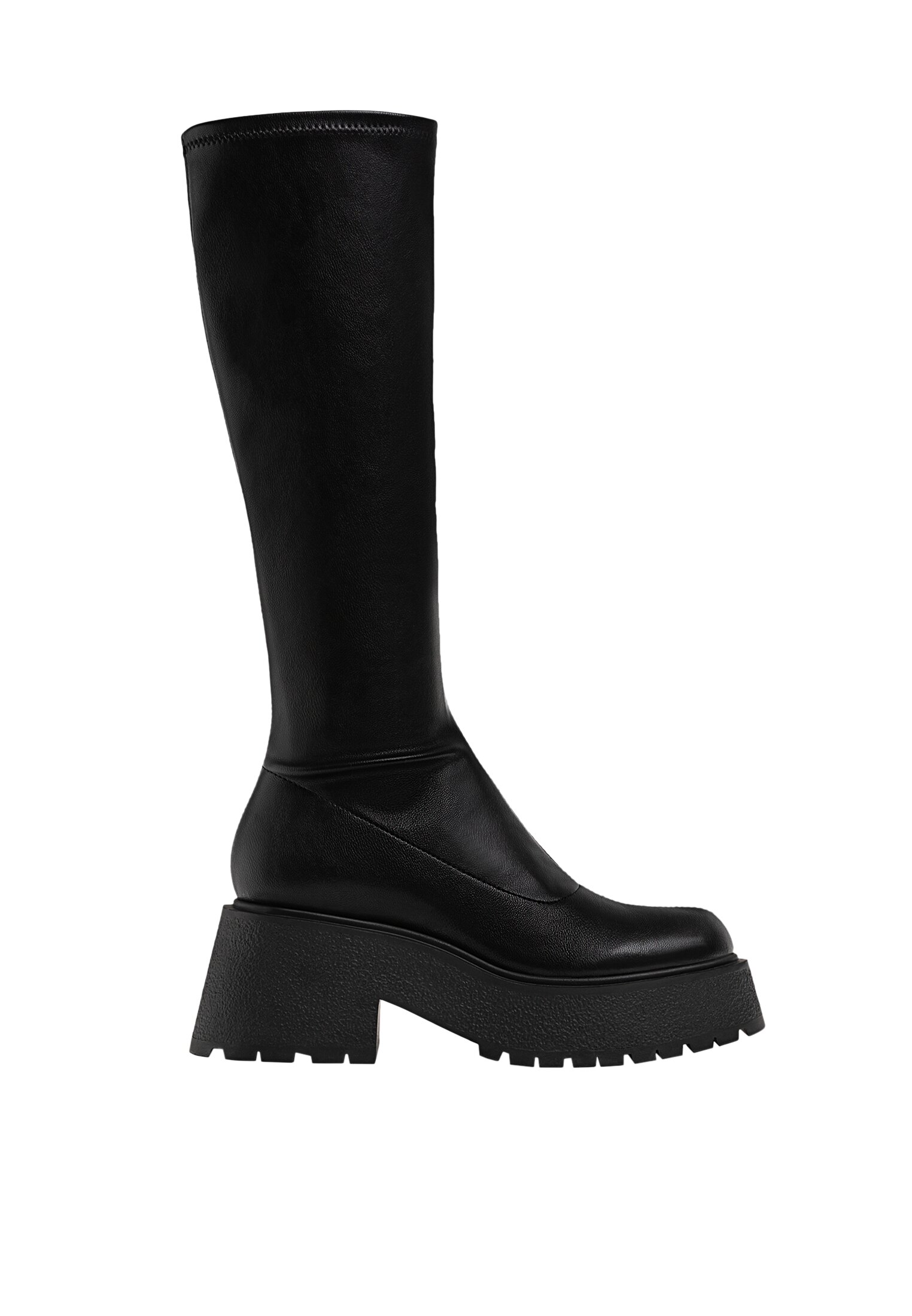 Bota tac n stretch negra Stradivarius Espa a