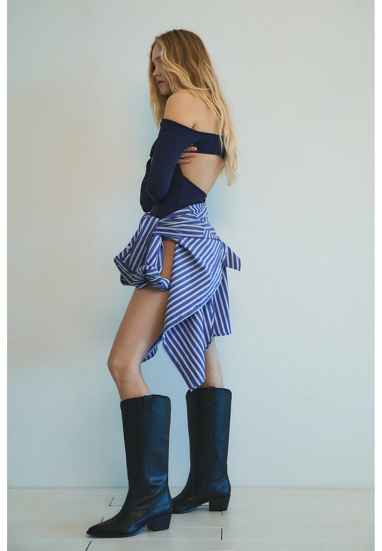 Botas altas marrones stradivarius outlet