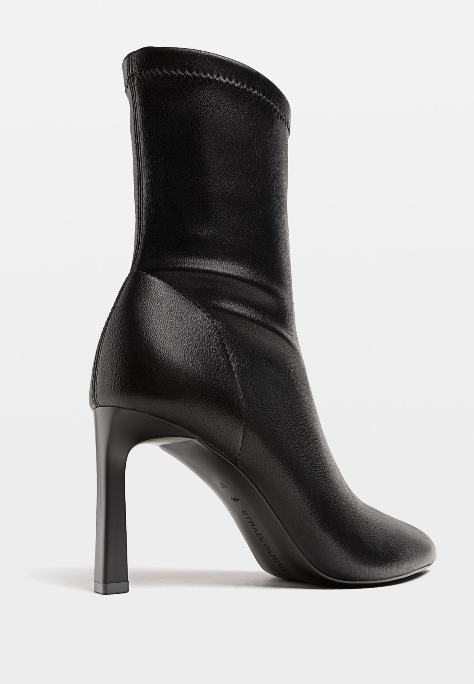Stretch high heel ankle boots
