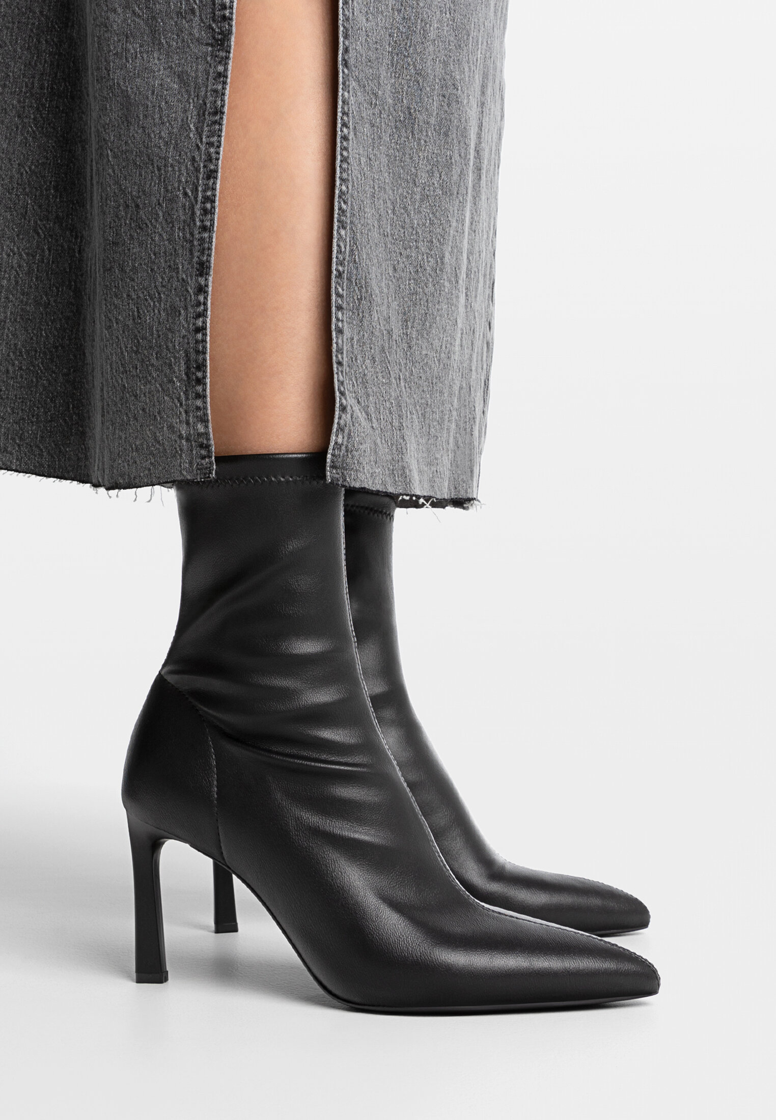 Bottines stretch talon