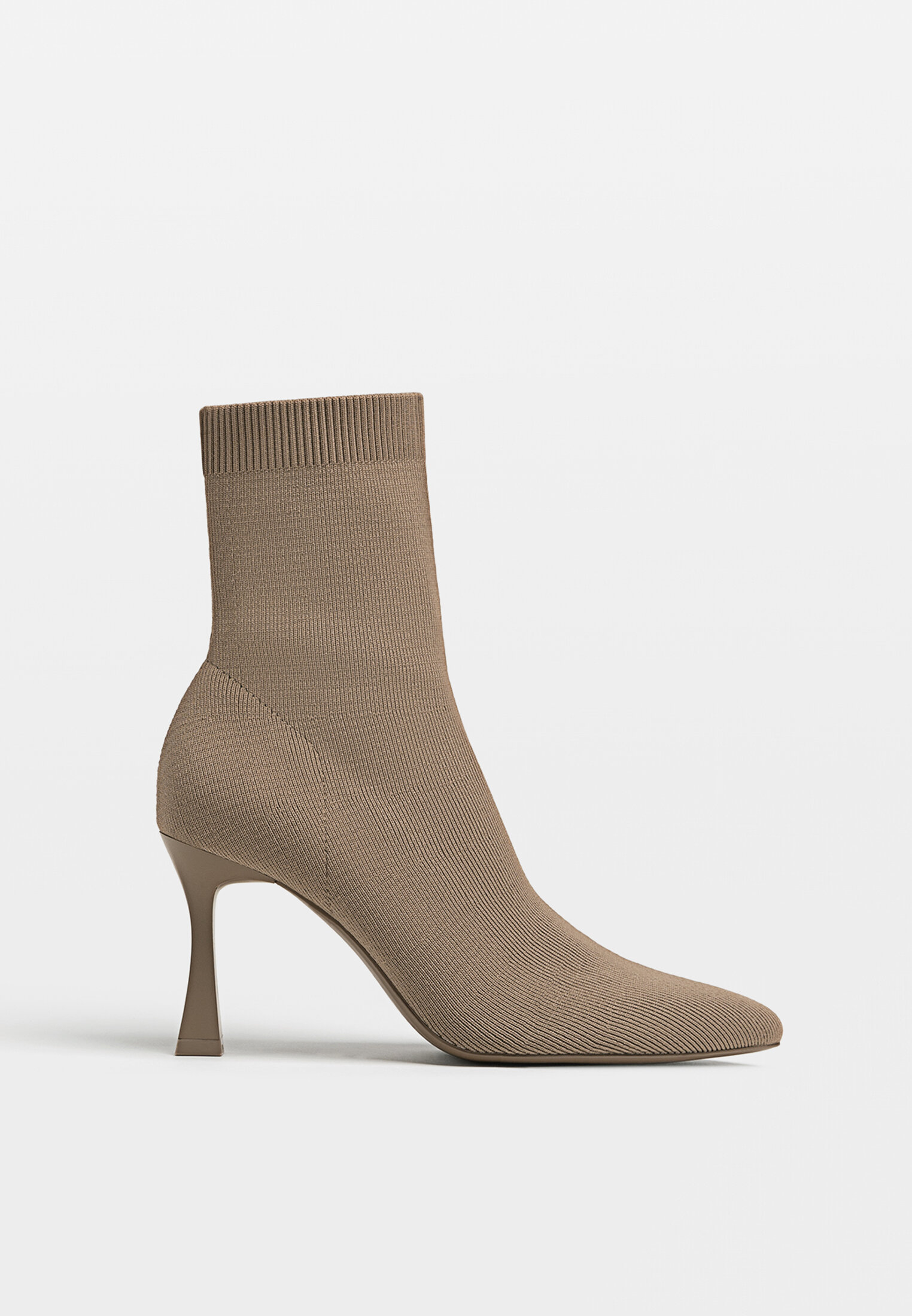 Beige kitten shop heel ankle boots