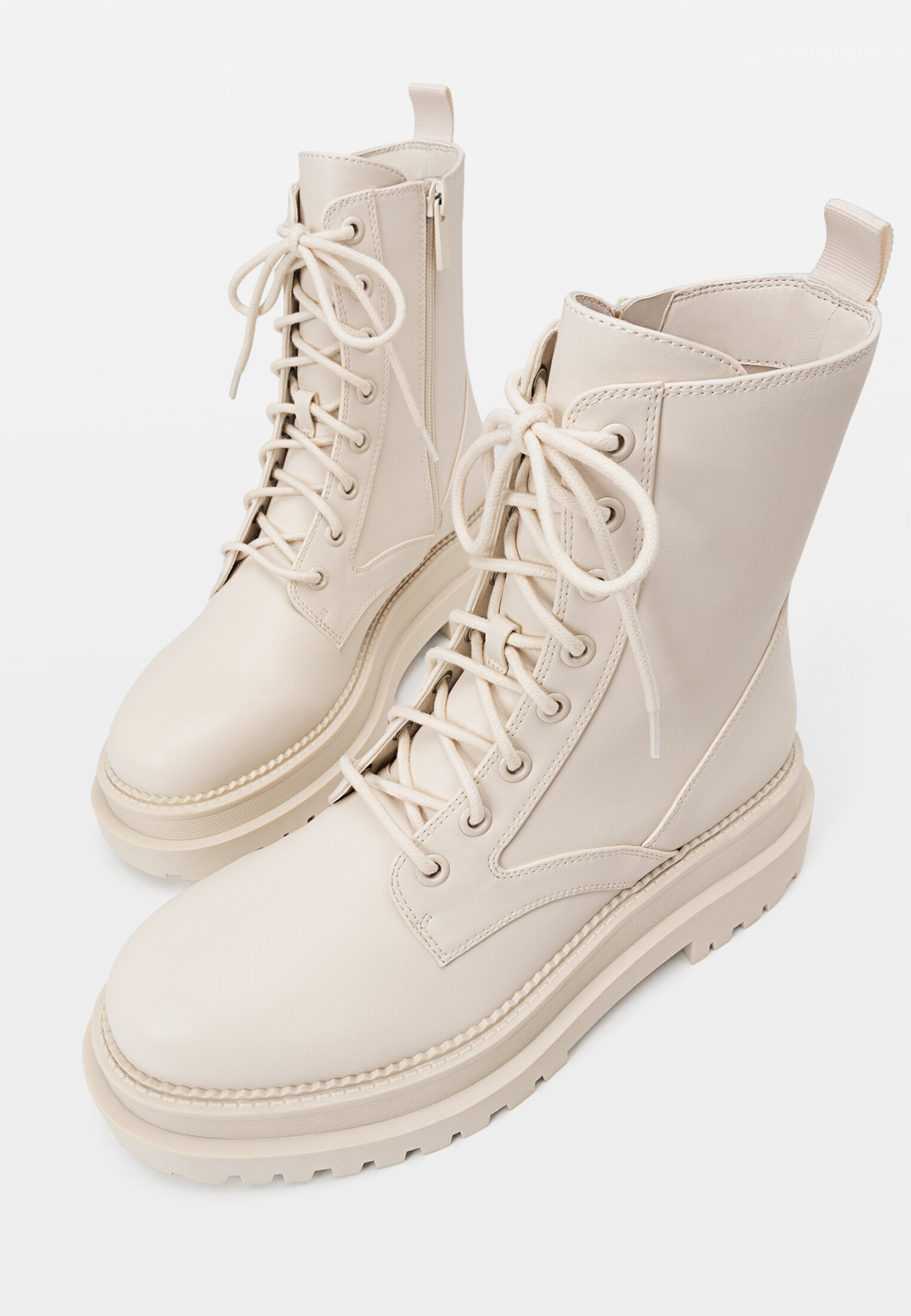 Lace up booties flat online
