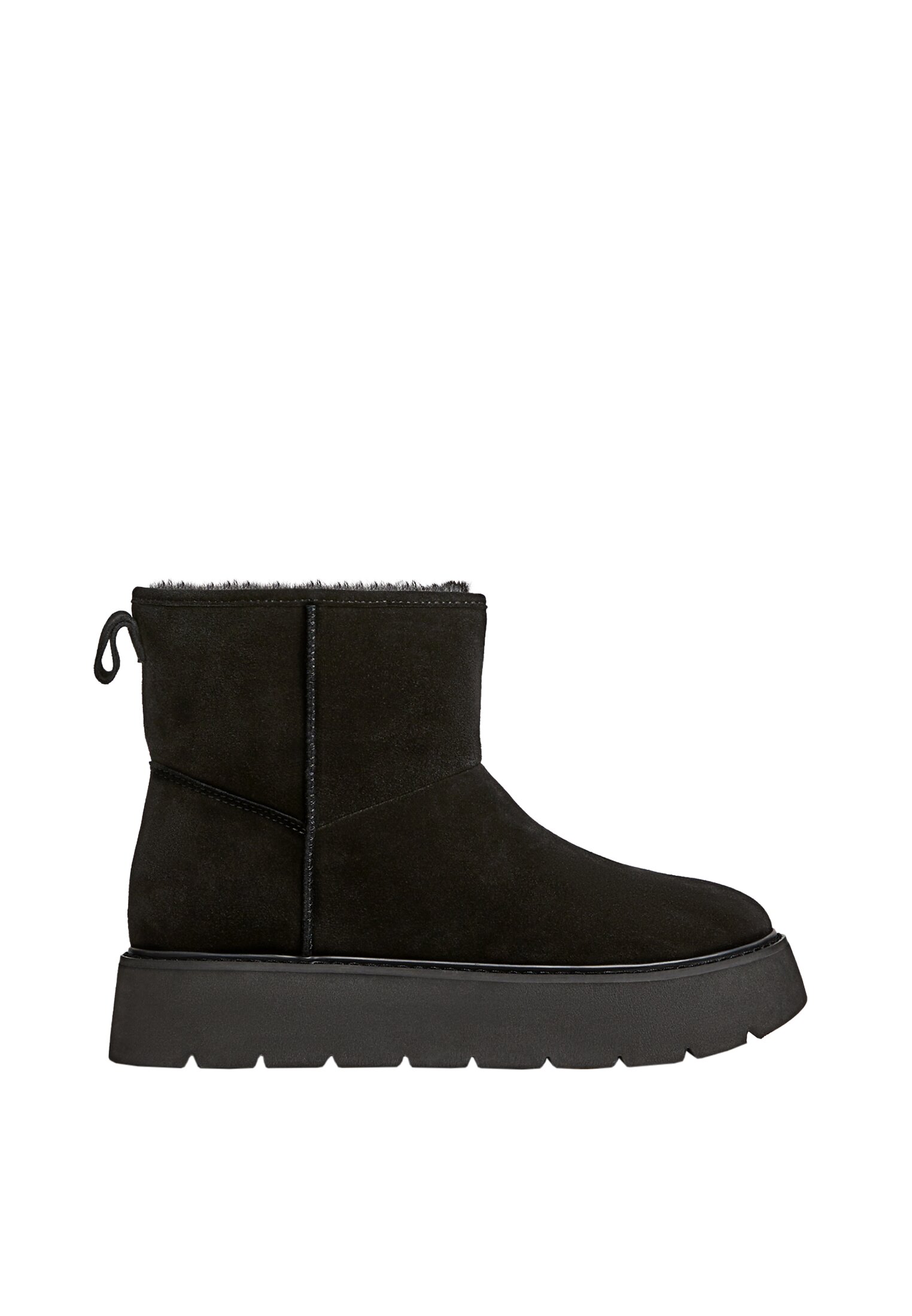 Bottines plates cuir top marron stradivarius