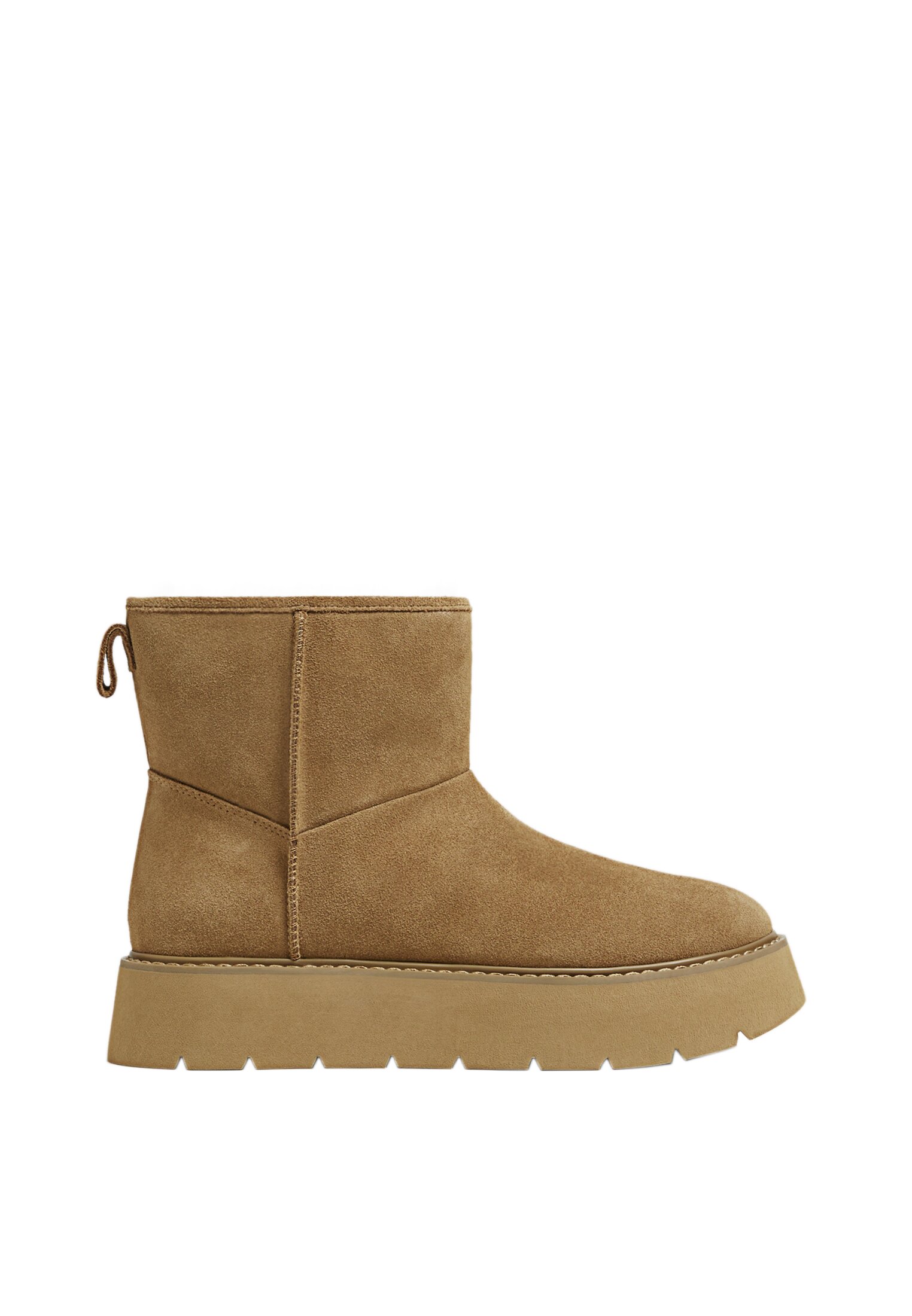 Botines planos pelo piel