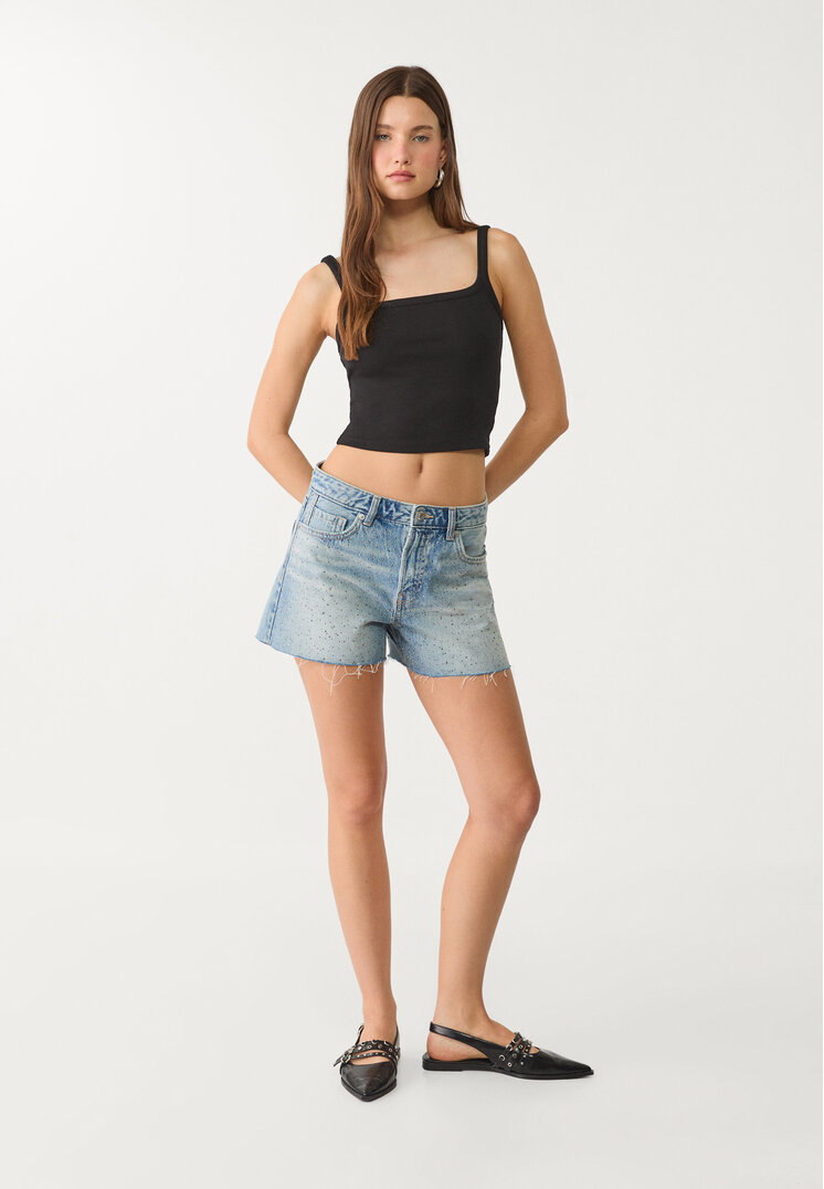 short denim brillo