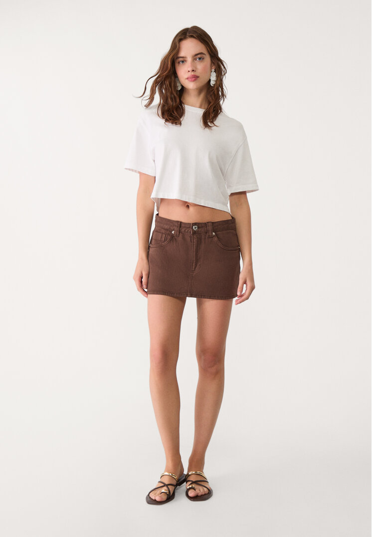 camiseta crop heavy cotton